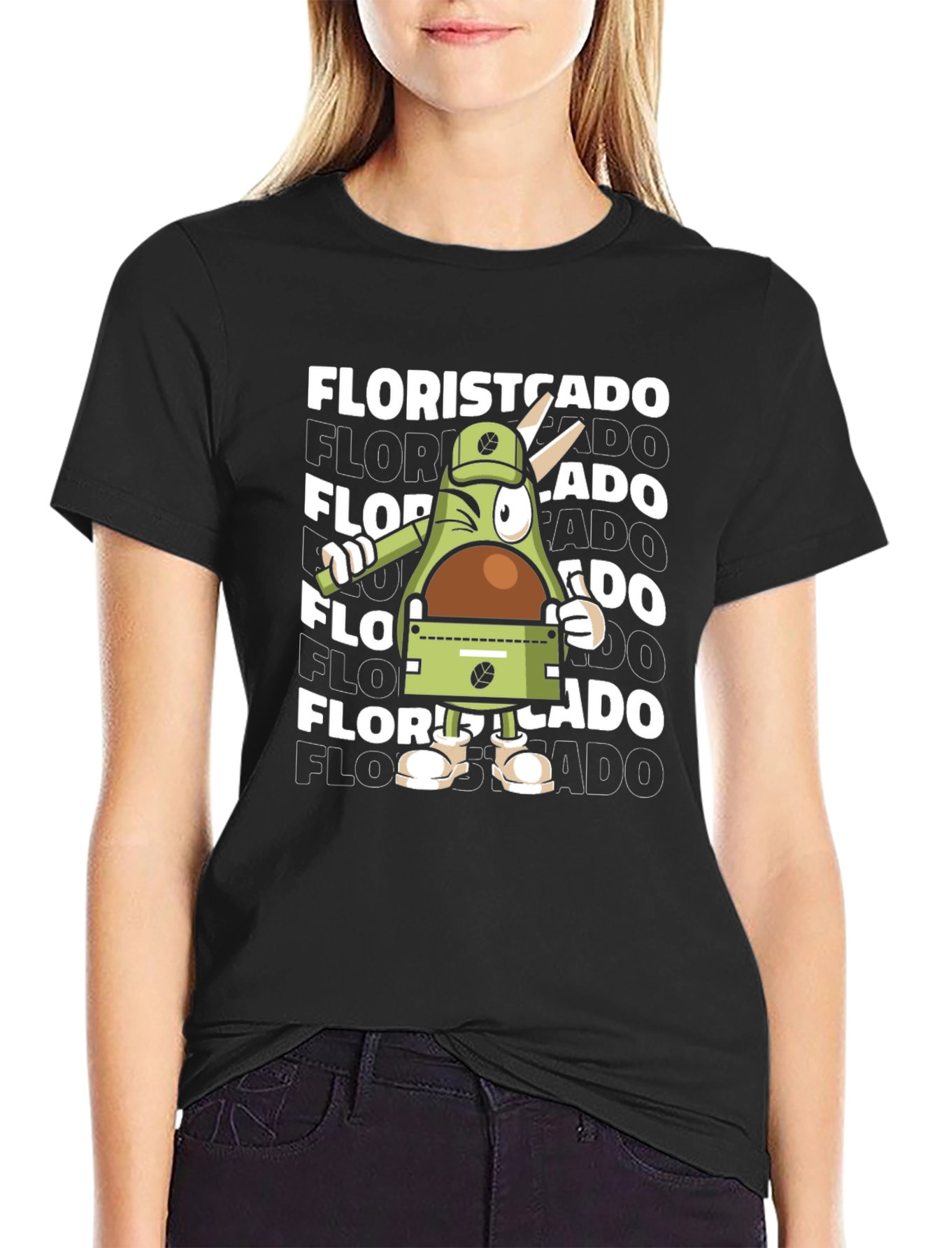 Floristcado Graphic Tee - Unique Avocado Design