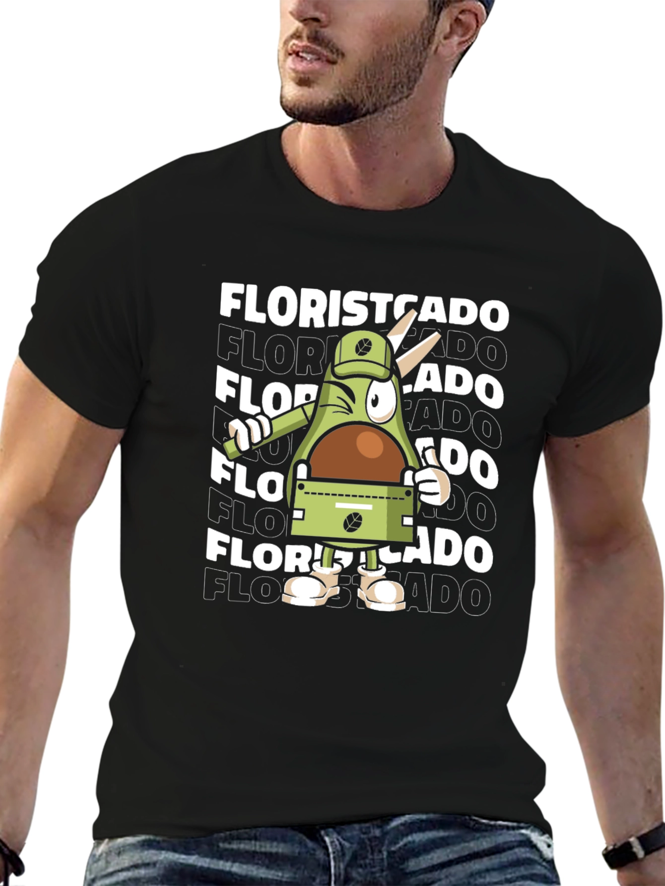 Floristcado Graphic Tee - Unique Avocado Design
