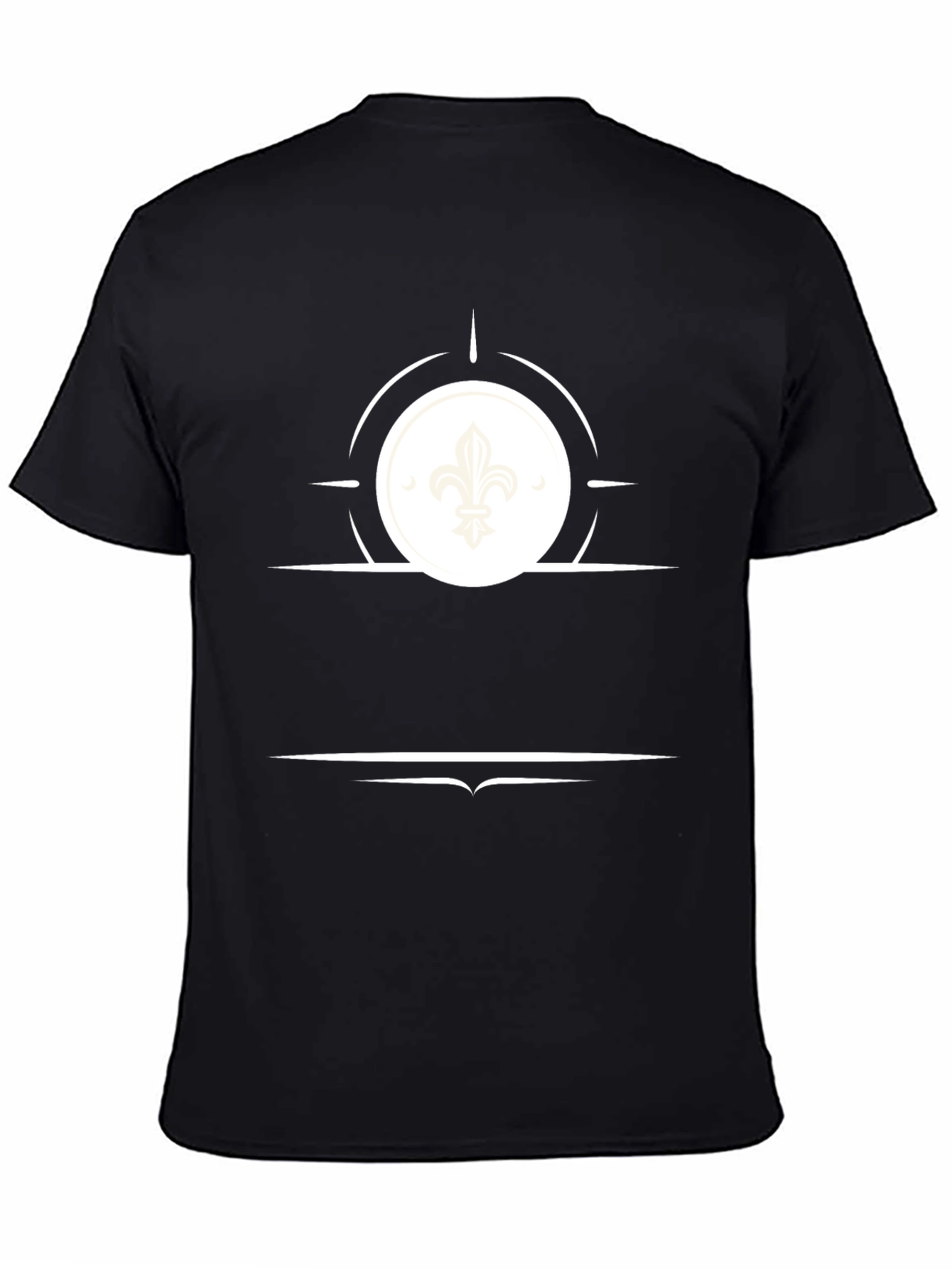 Fleur de Lis Graphic Tee - Stylish Black T-Shirt