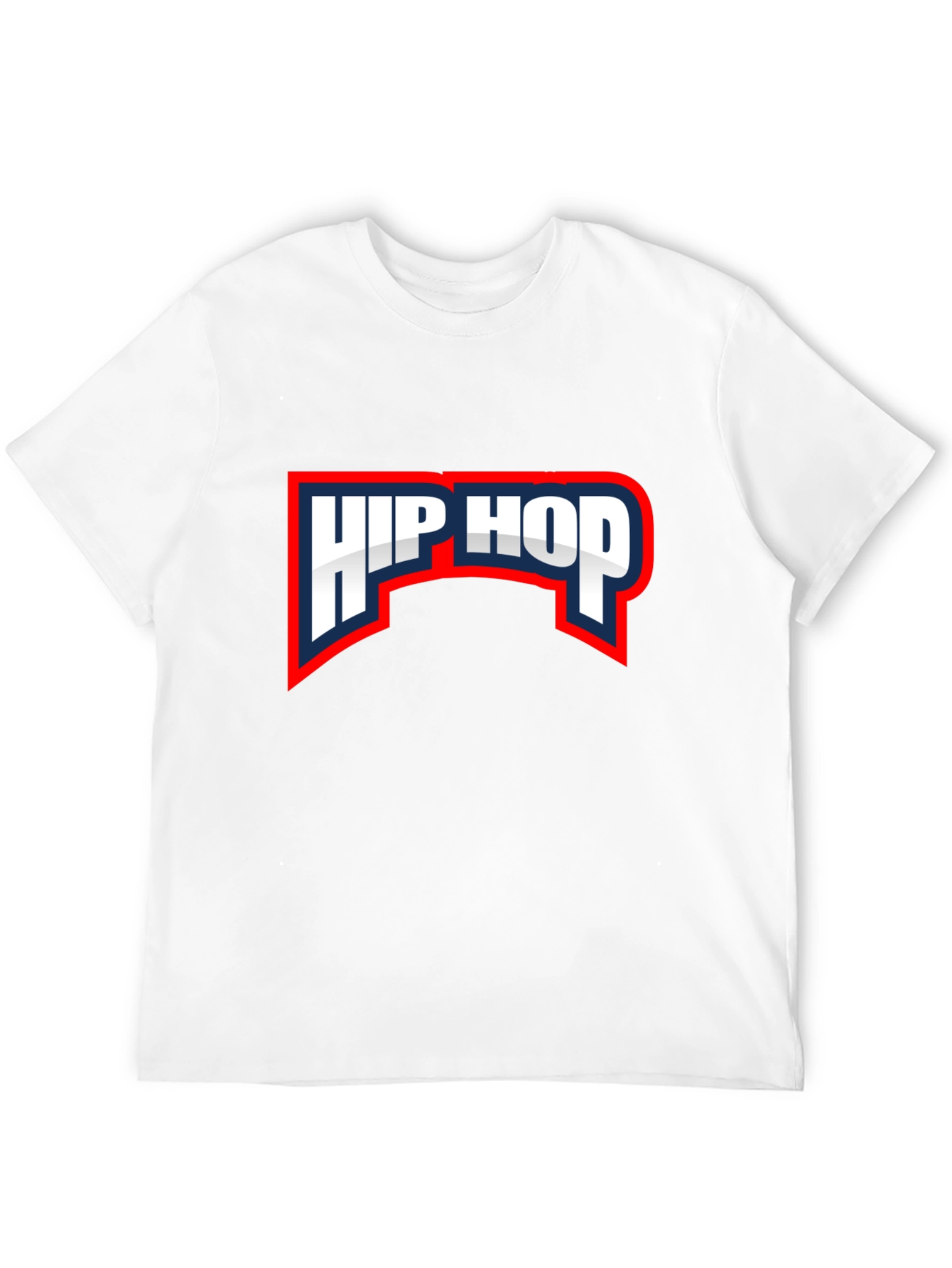 Hip Hop Graphic Tee - Black Crew Neck T-Shirt