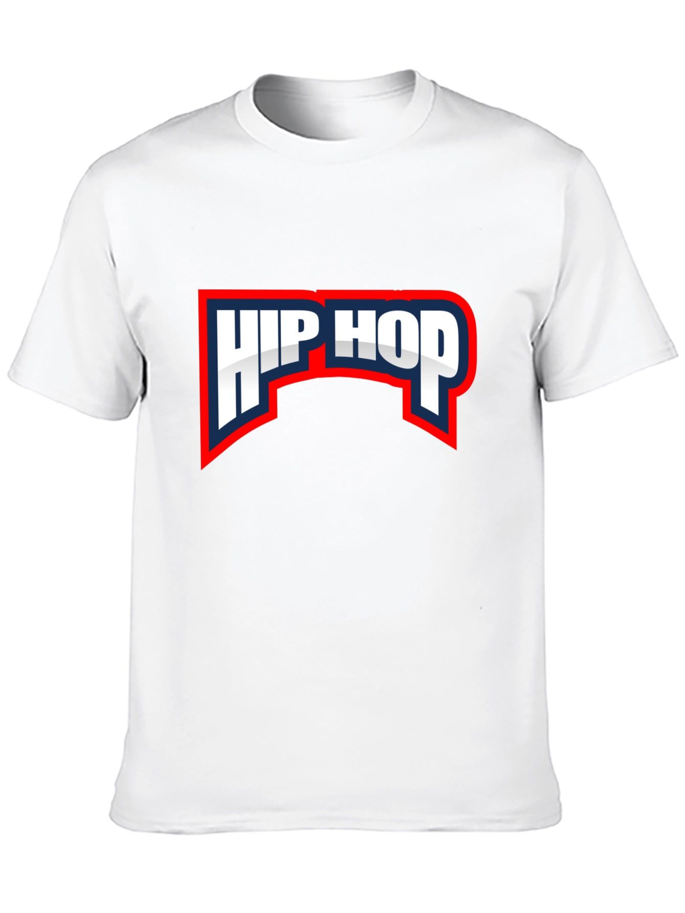 Hip Hop Graphic Tee - Black Crew Neck T-Shirt