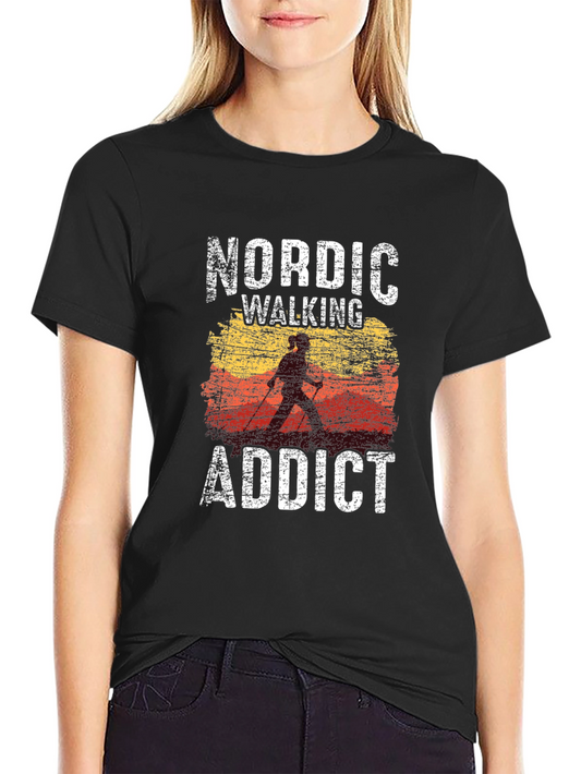 Nordic Walking Addict Tee - Vintage Style