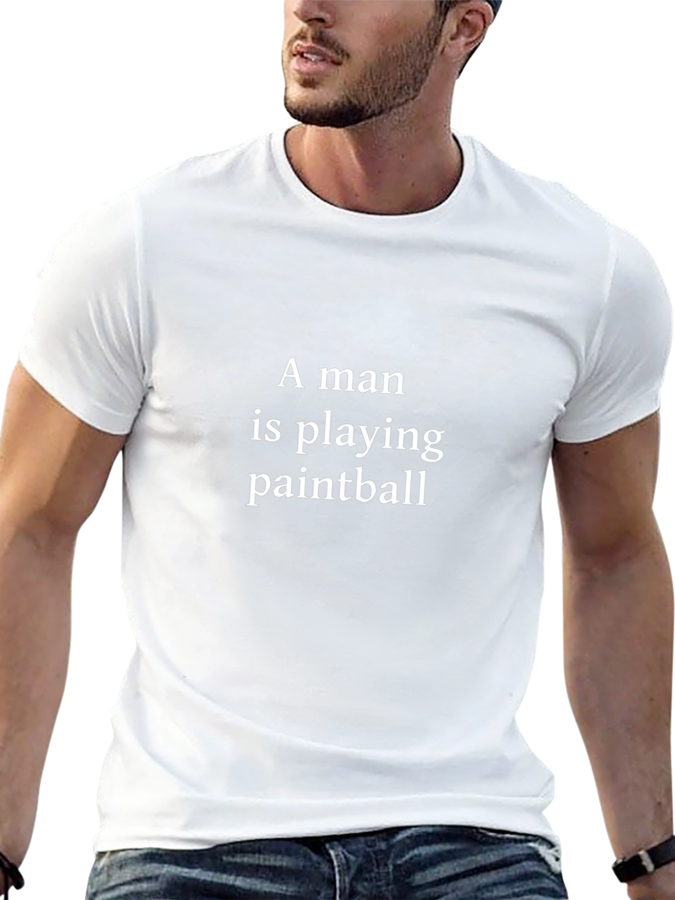 Paintball T-Shirt - A Man Is Playing