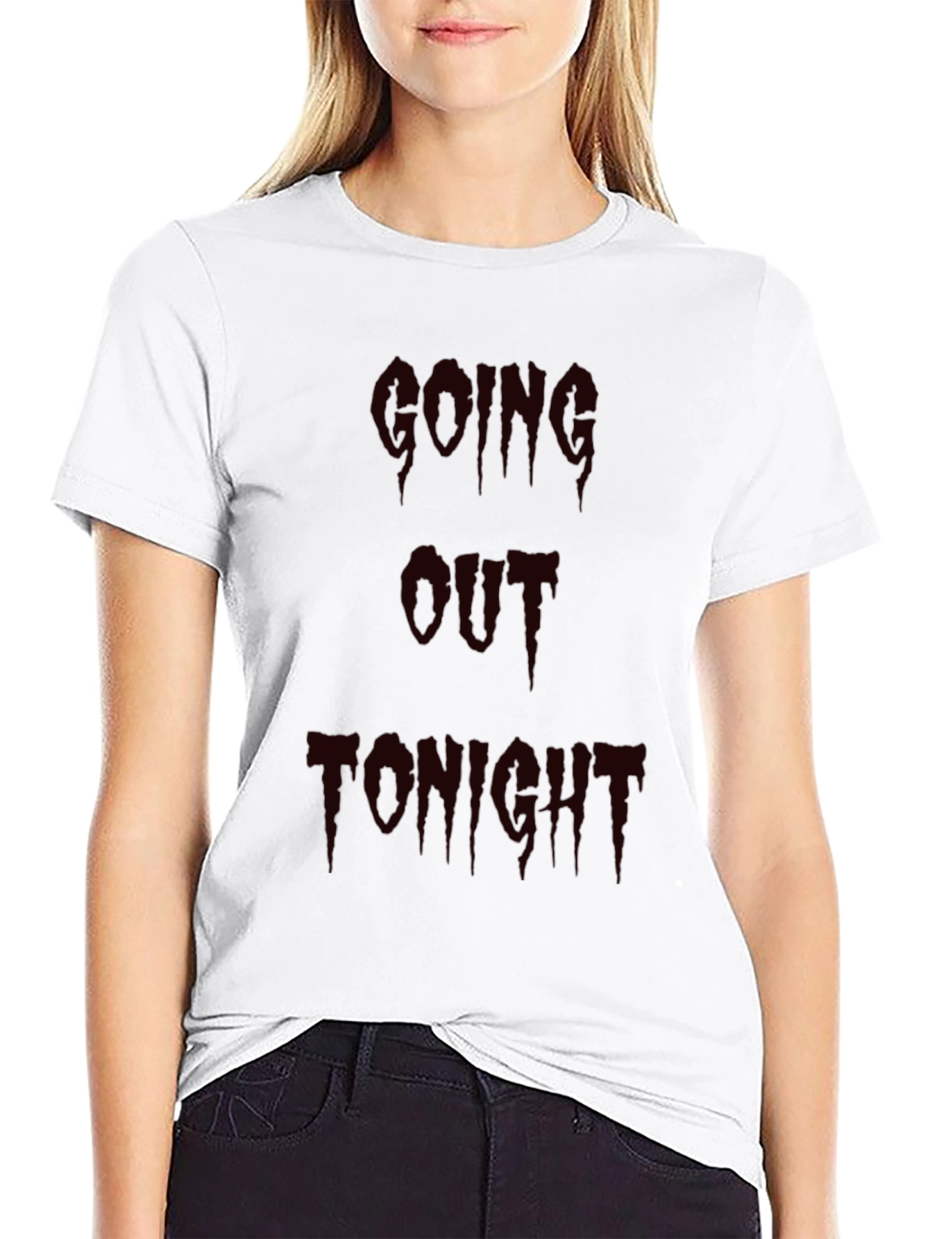 Going Out Tonight Mens Black Graphic Tee