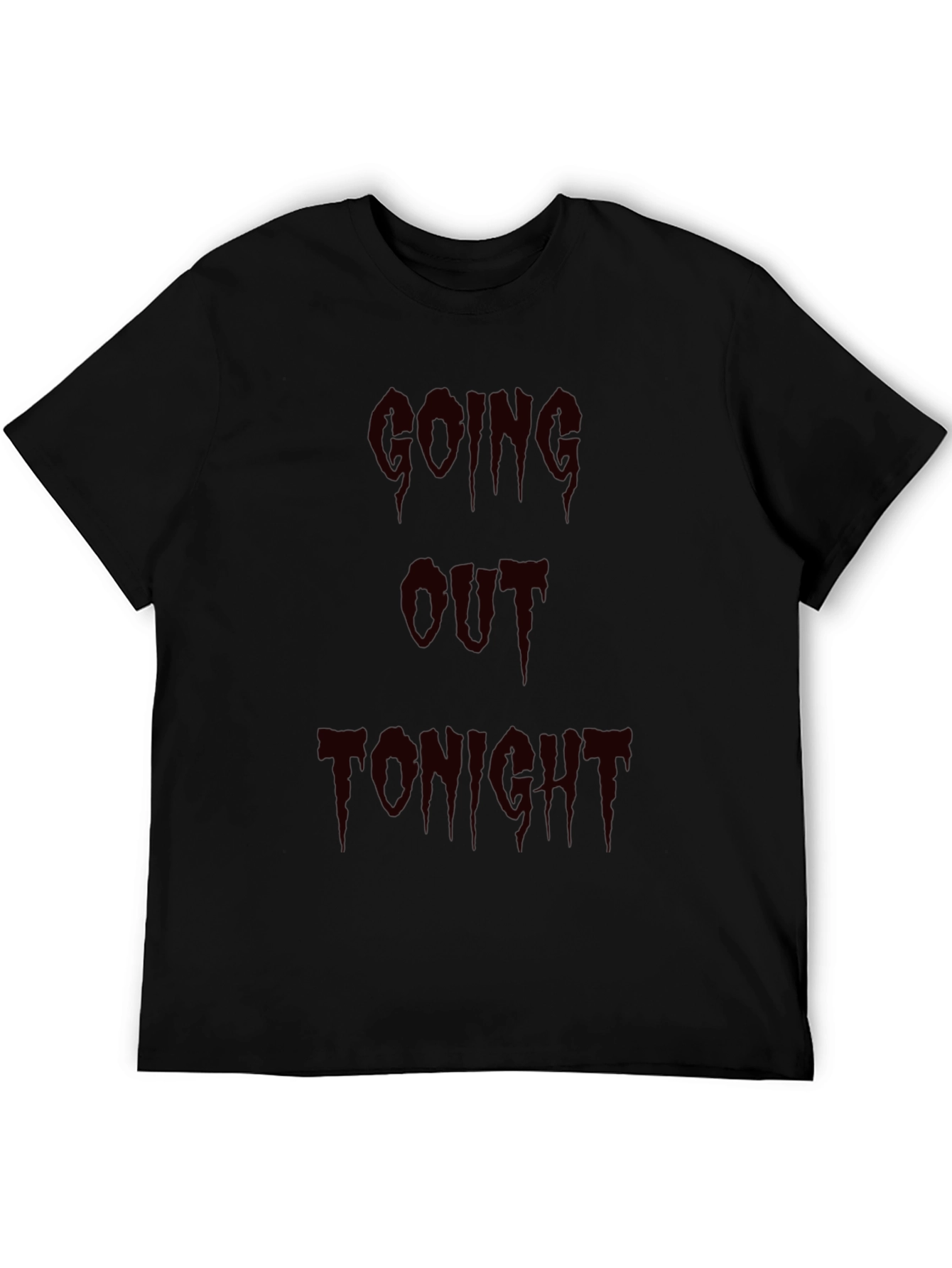 Going Out Tonight Mens Black Graphic Tee