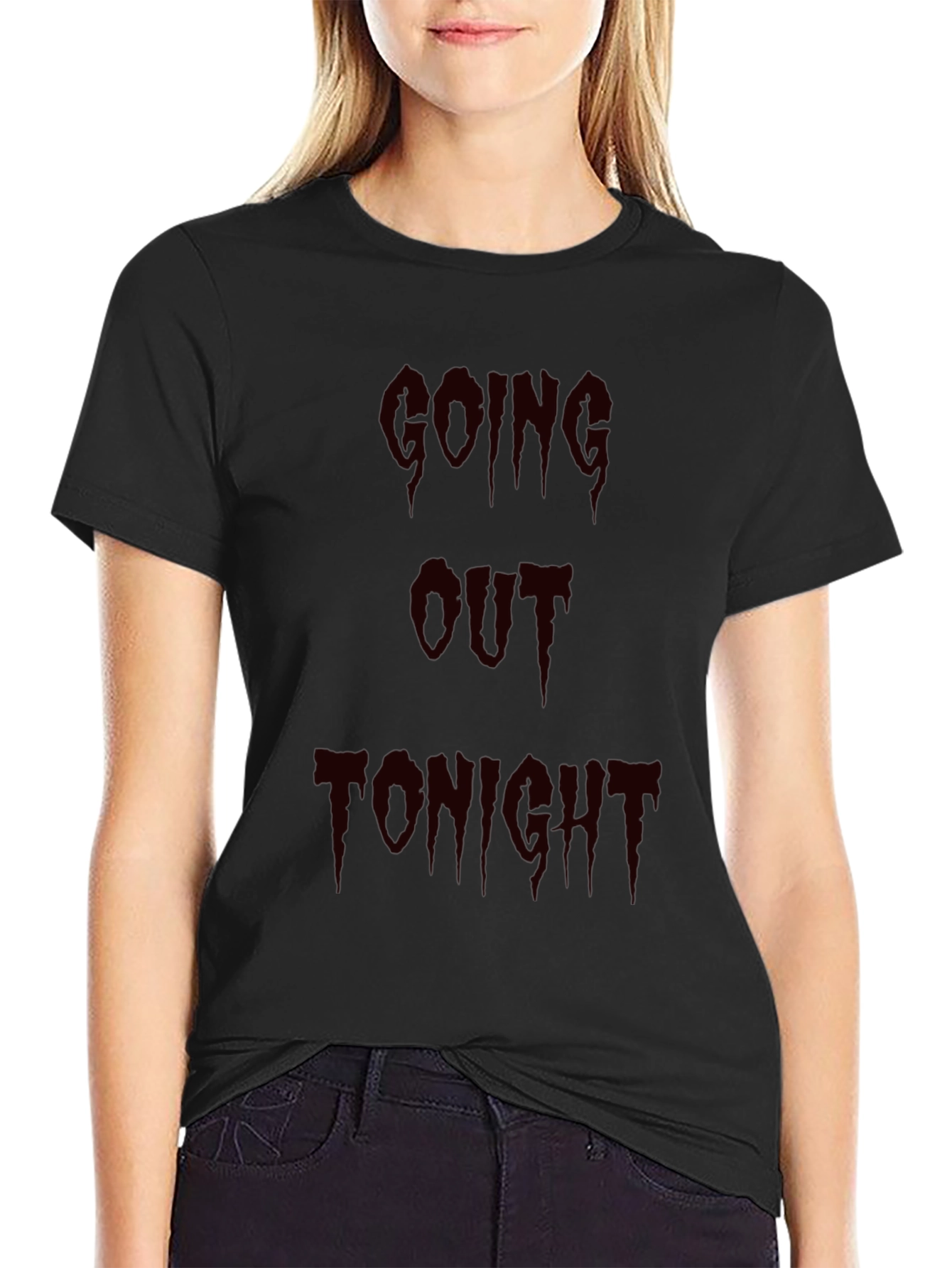Going Out Tonight Mens Black Graphic Tee