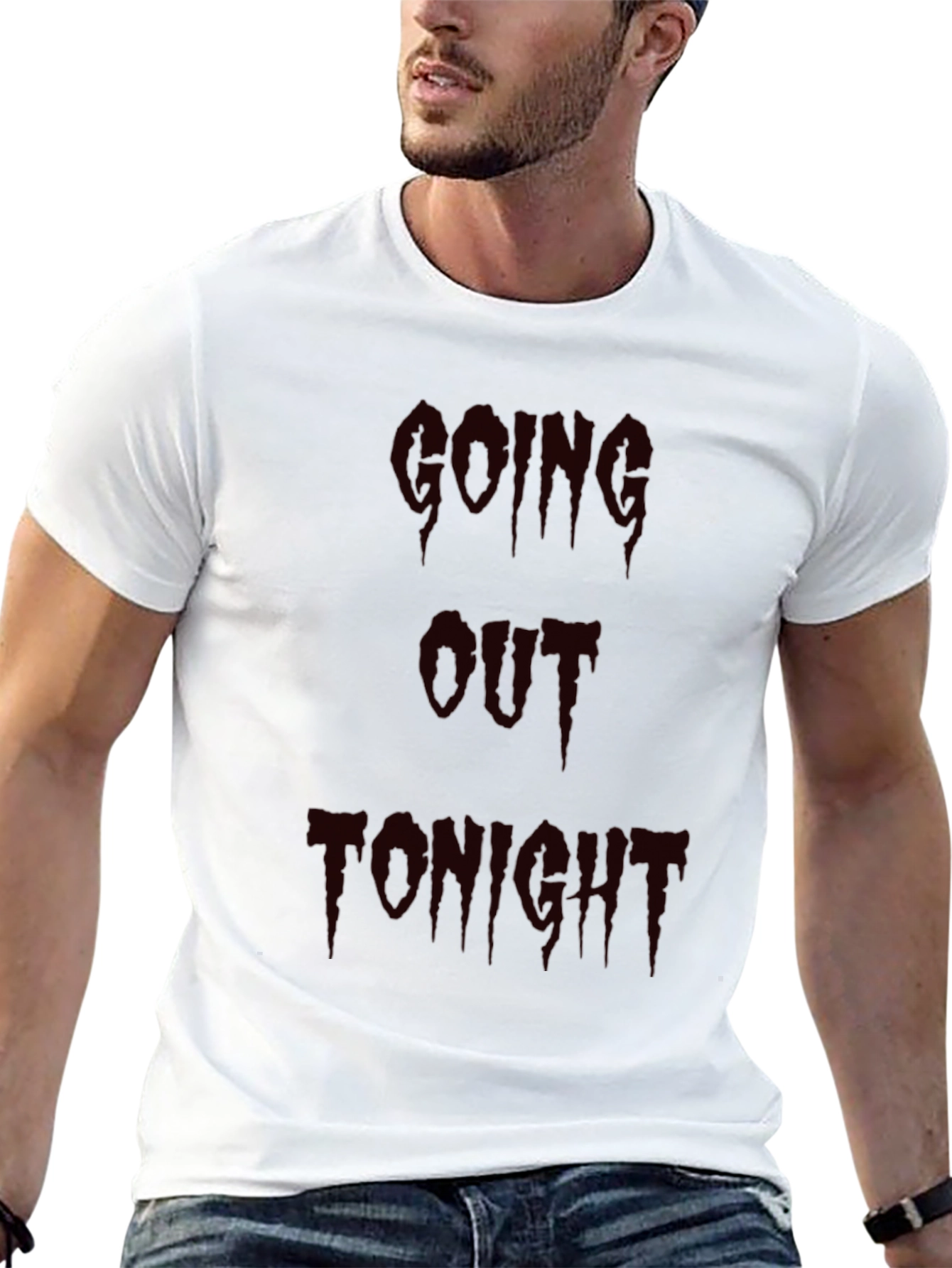 Going Out Tonight Mens Black Graphic Tee
