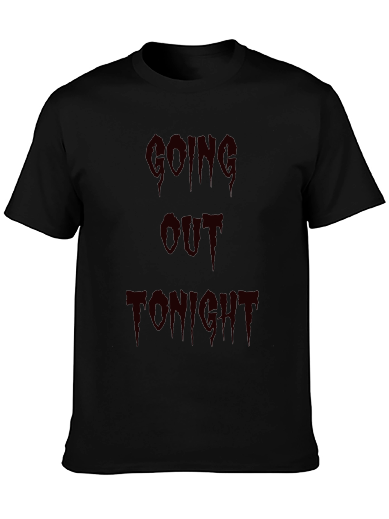 Going Out Tonight Mens Black Graphic Tee