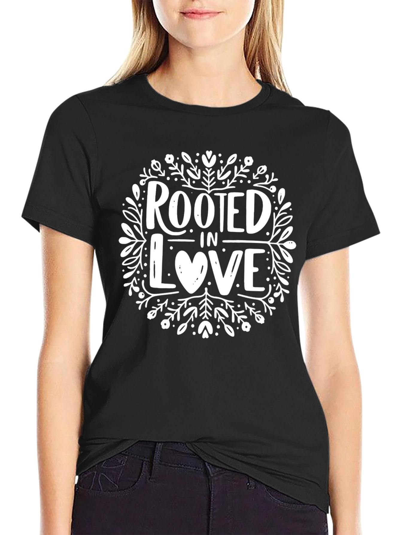 Rooted in Love Graphic Tee - Black
