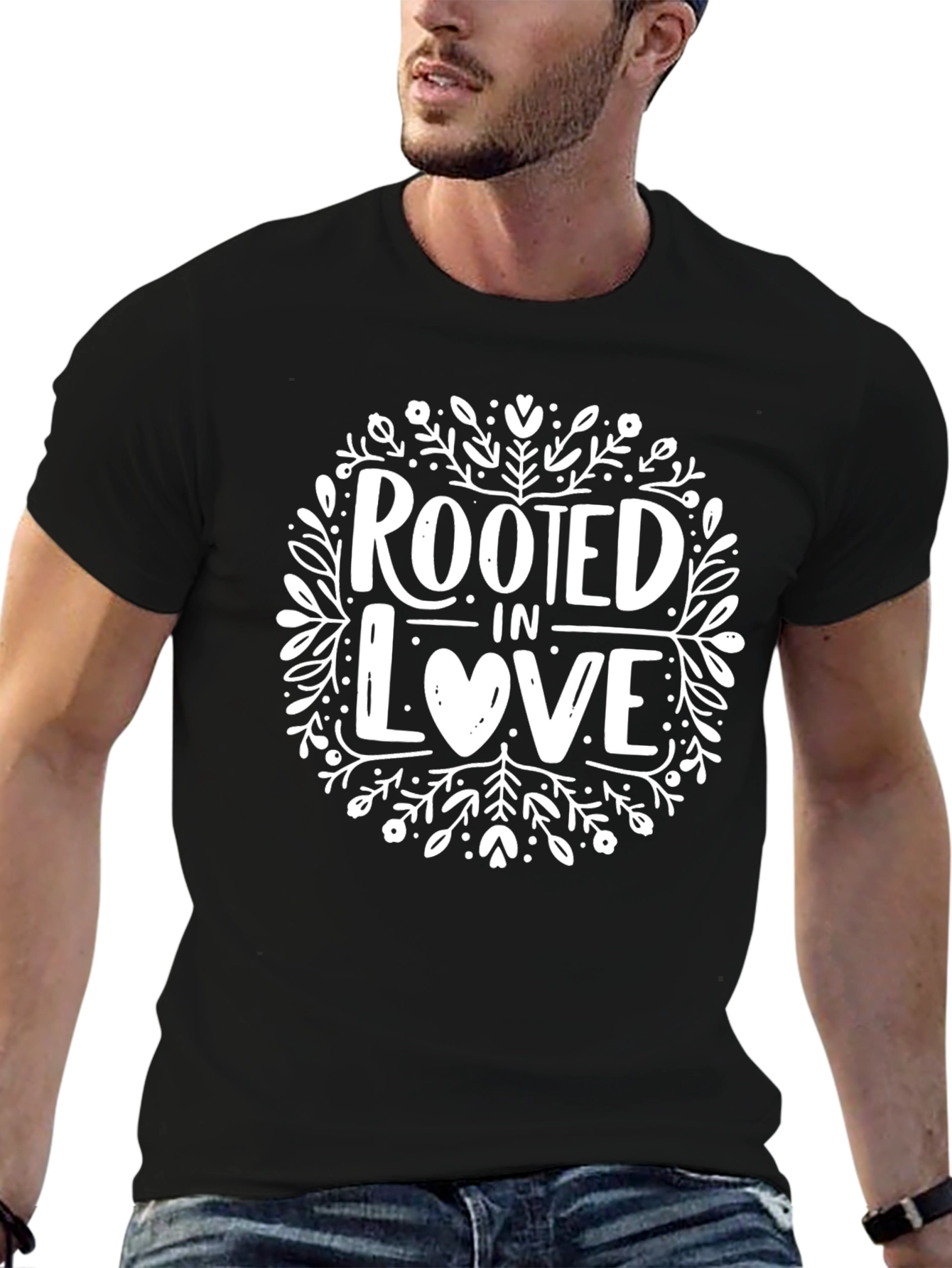 Rooted in Love Graphic Tee - Black
