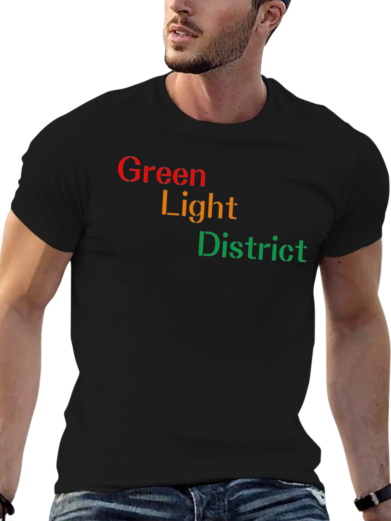 Green Light District Black T-Shirt