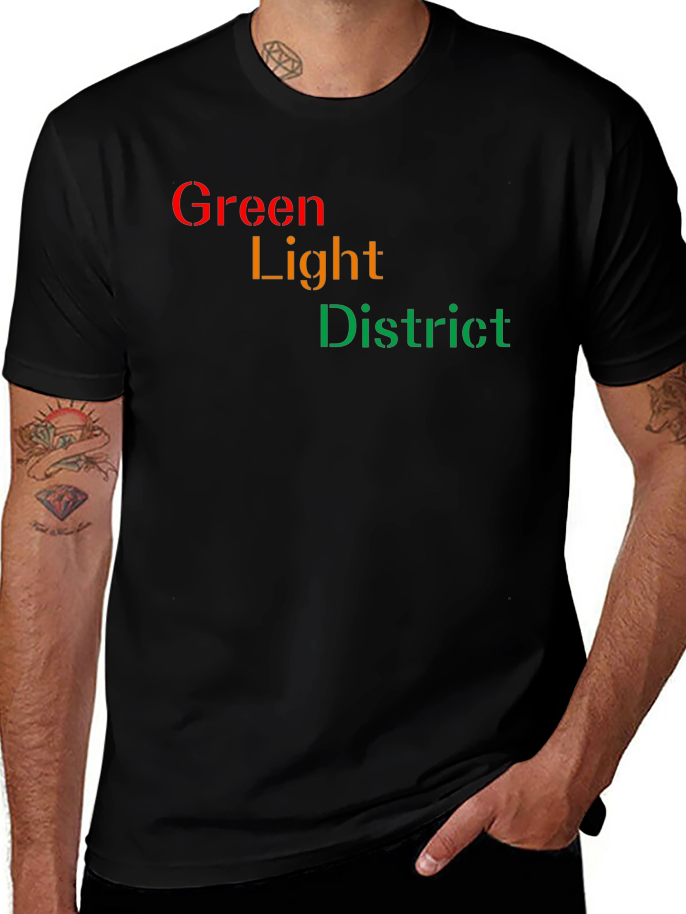 Green Light District Black T-Shirt