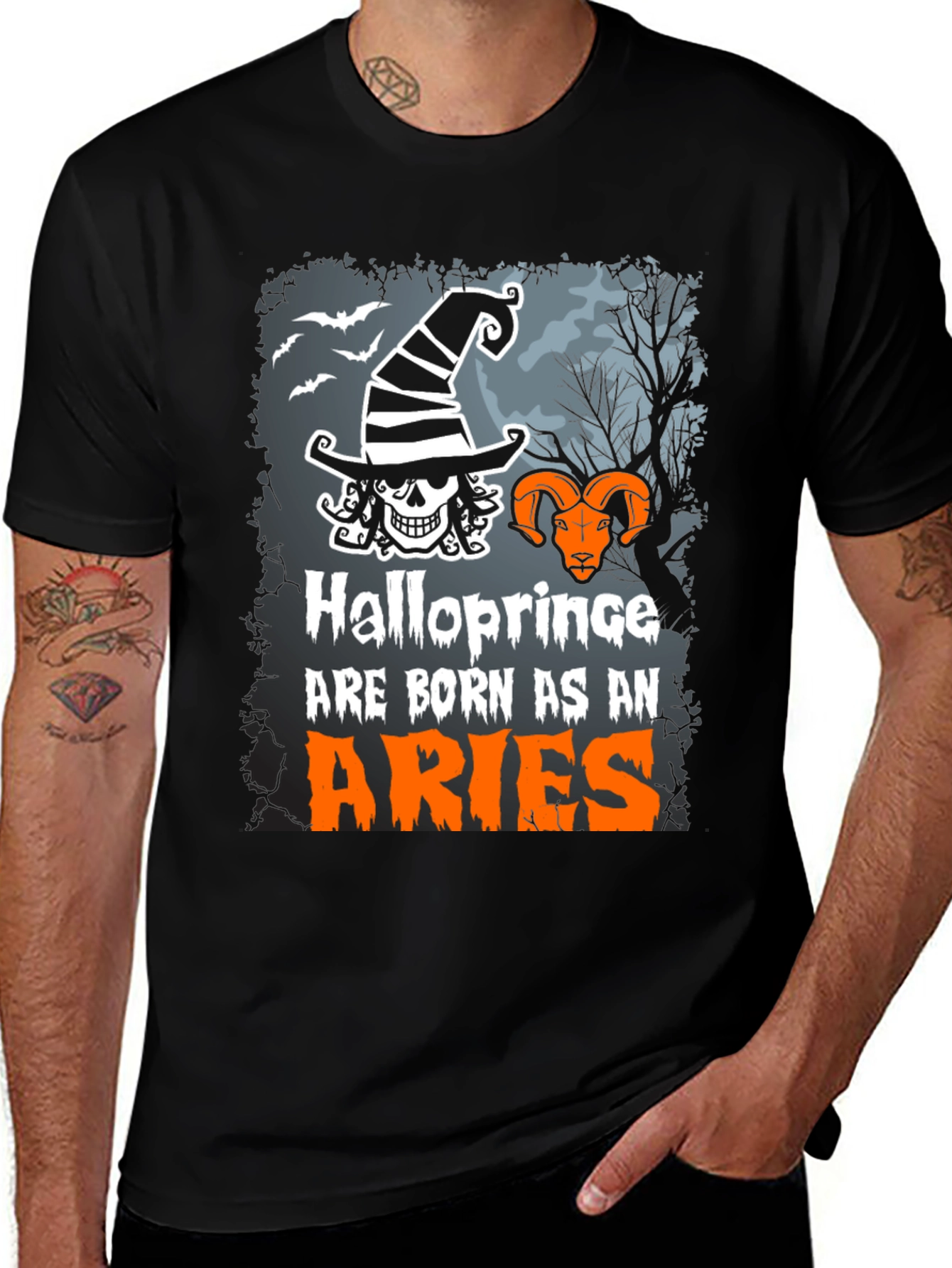 Halloween Aries Zodiac T-Shirt