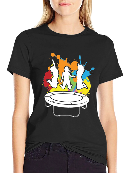 Trampoline Jump T-Shirt Colorful Fun Design