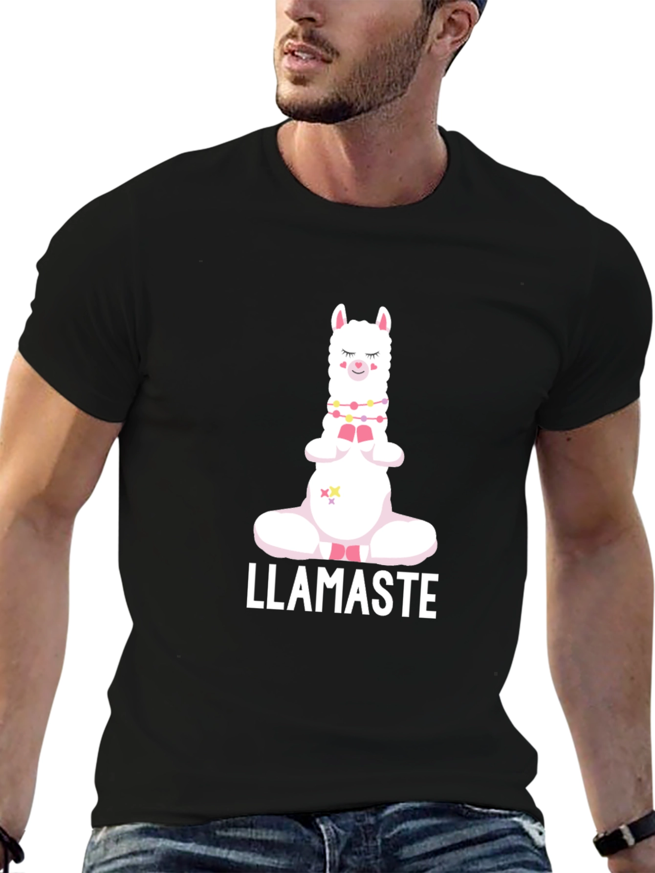 Llamaste Yoga T-Shirt - Meditating Llama Tee