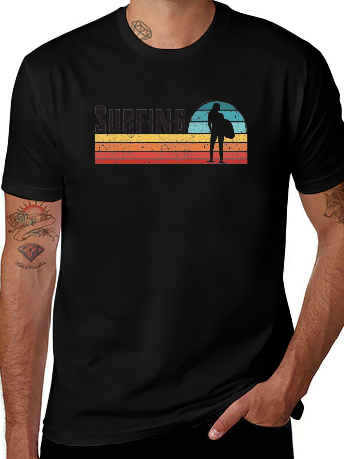 Retro Surfing Graphic Tee