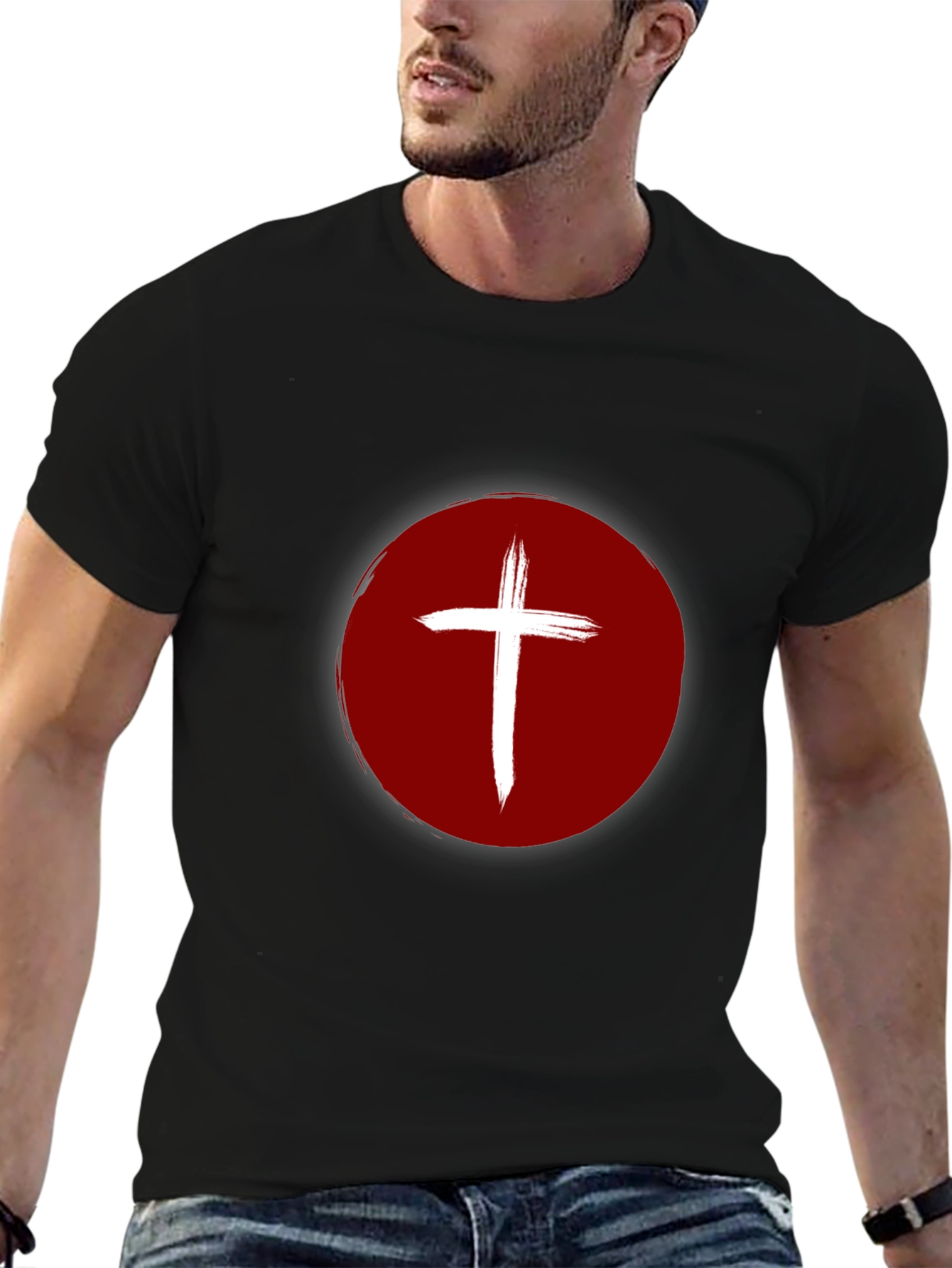 Cross Graphic Tee - Bold Religious Design