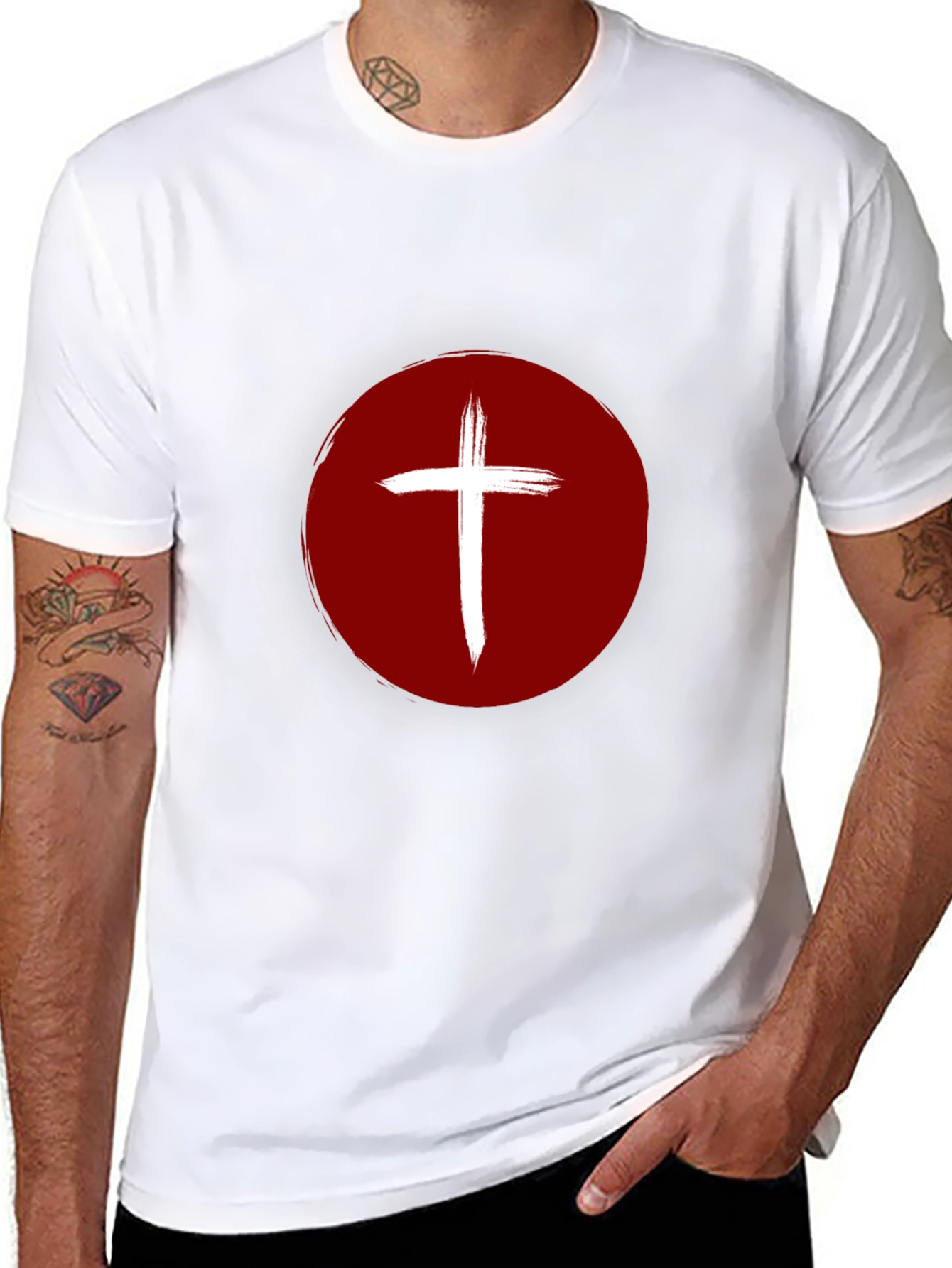 Cross Graphic Tee - Bold Religious Design