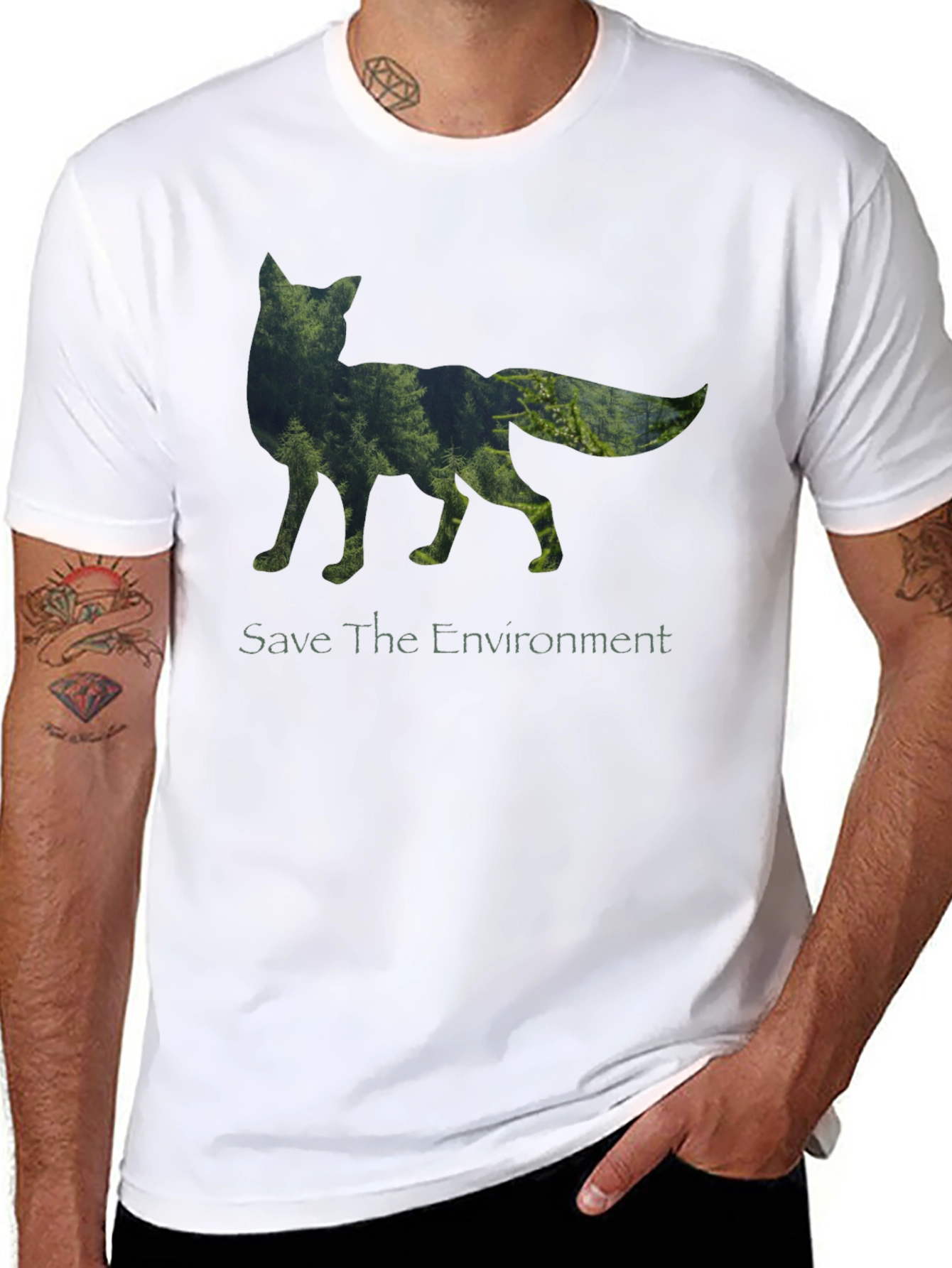 Save The Environment Fox Graphic Tee