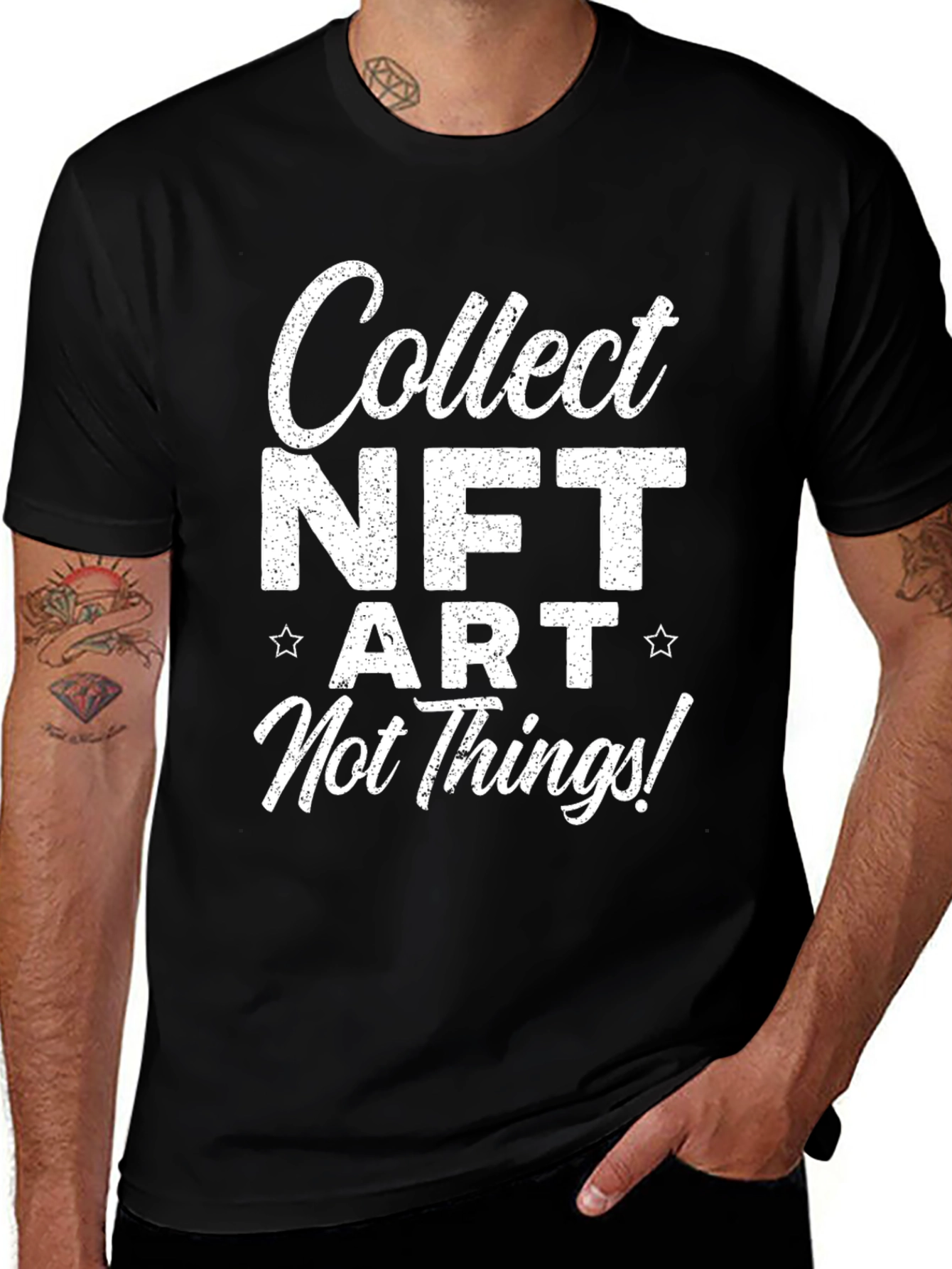 Collect NFT Art T-Shirt - Black Graphic Tee