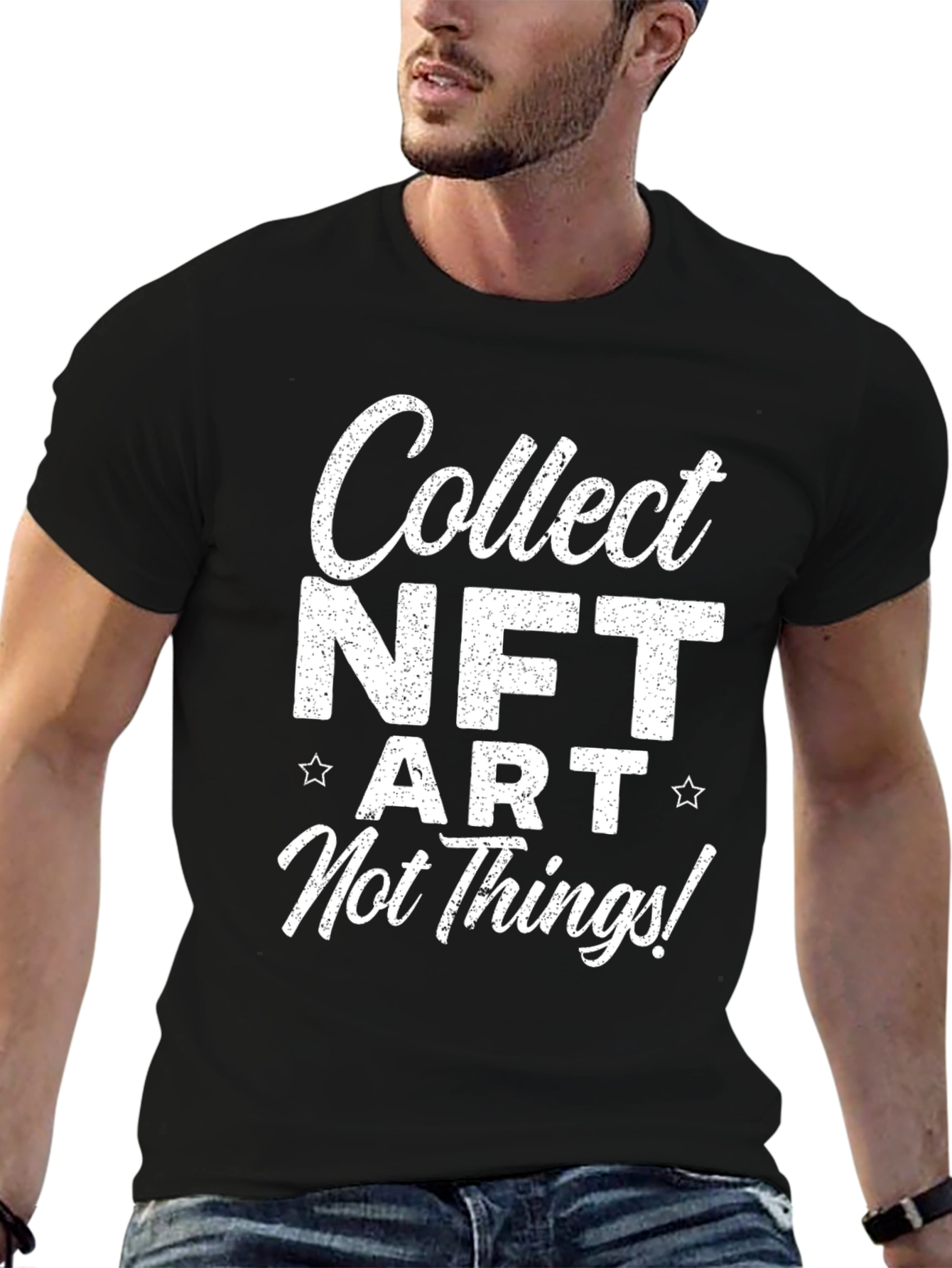 Collect NFT Art T-Shirt - Black Graphic Tee