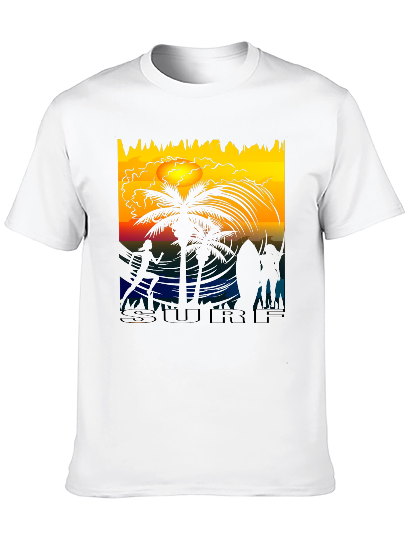 Sunset Surf Scene Graphic Tee