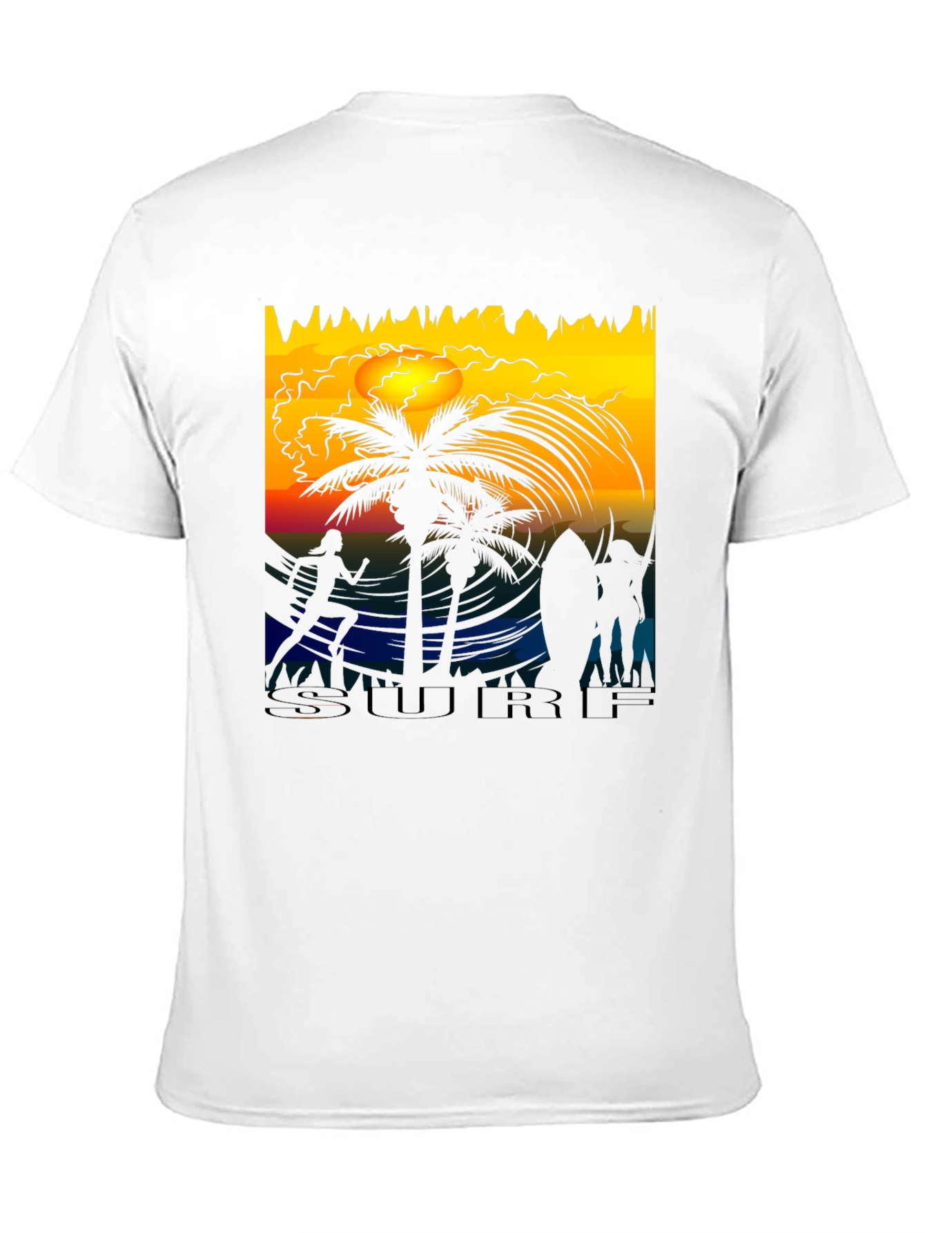 Sunset Surf Scene Graphic Tee
