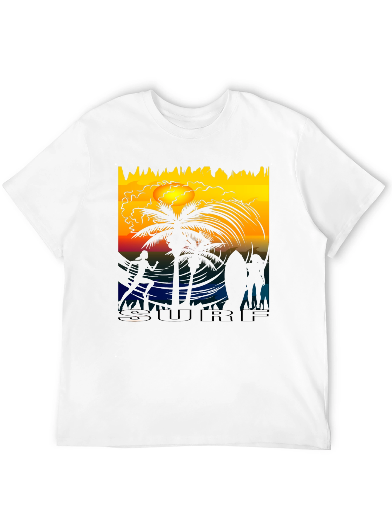 Sunset Surf Scene Graphic Tee