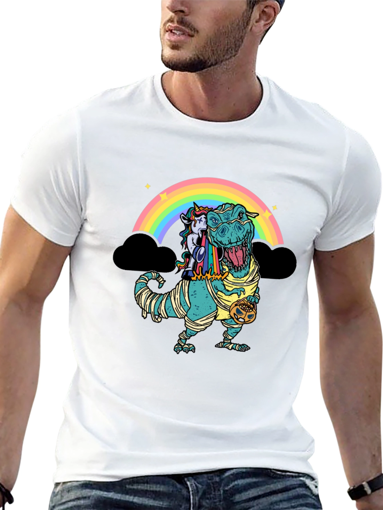 Rainbow Dinosaur Unicorn Mummy T-Shirt