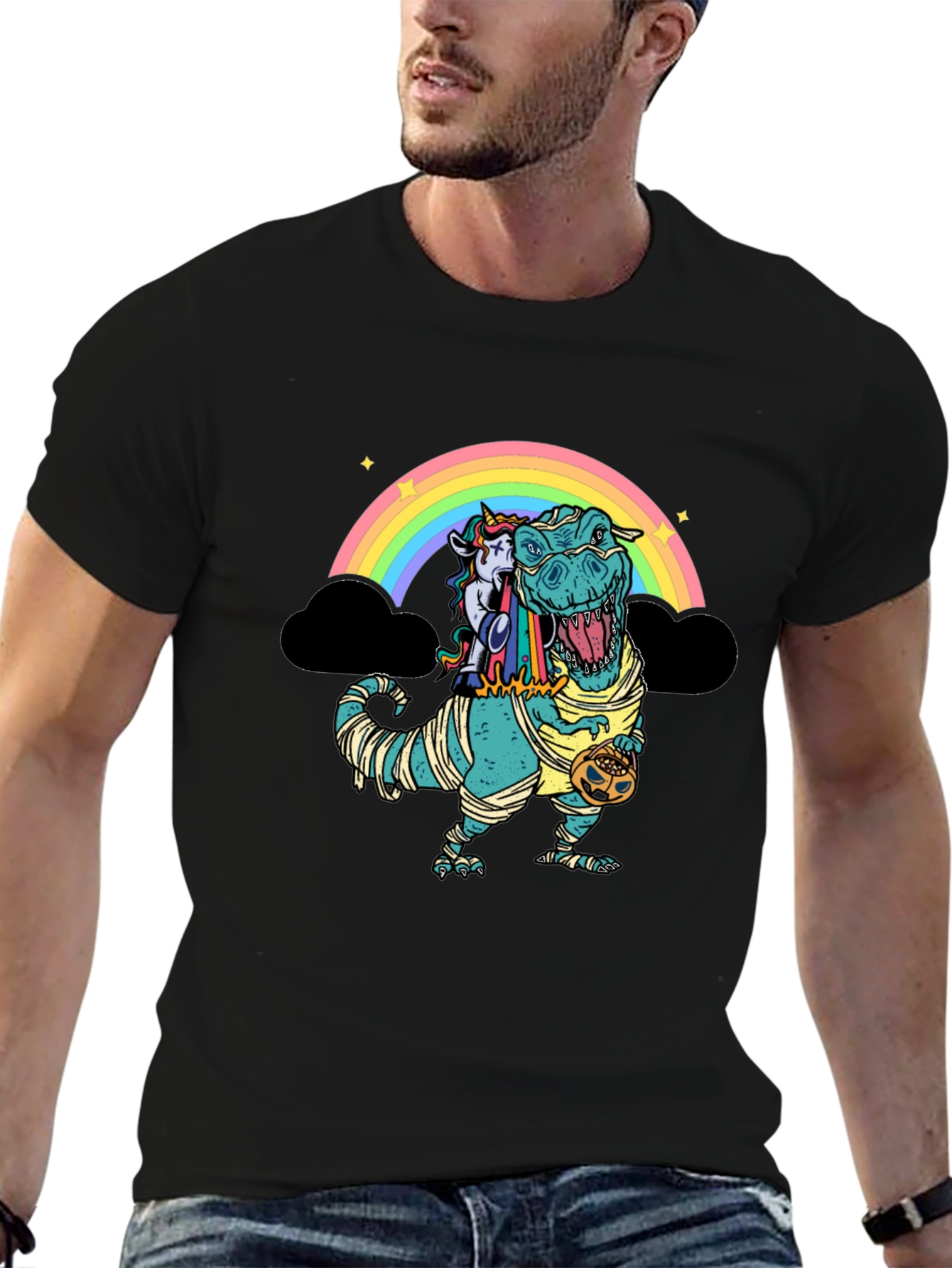 Rainbow Dinosaur Unicorn Mummy T-Shirt