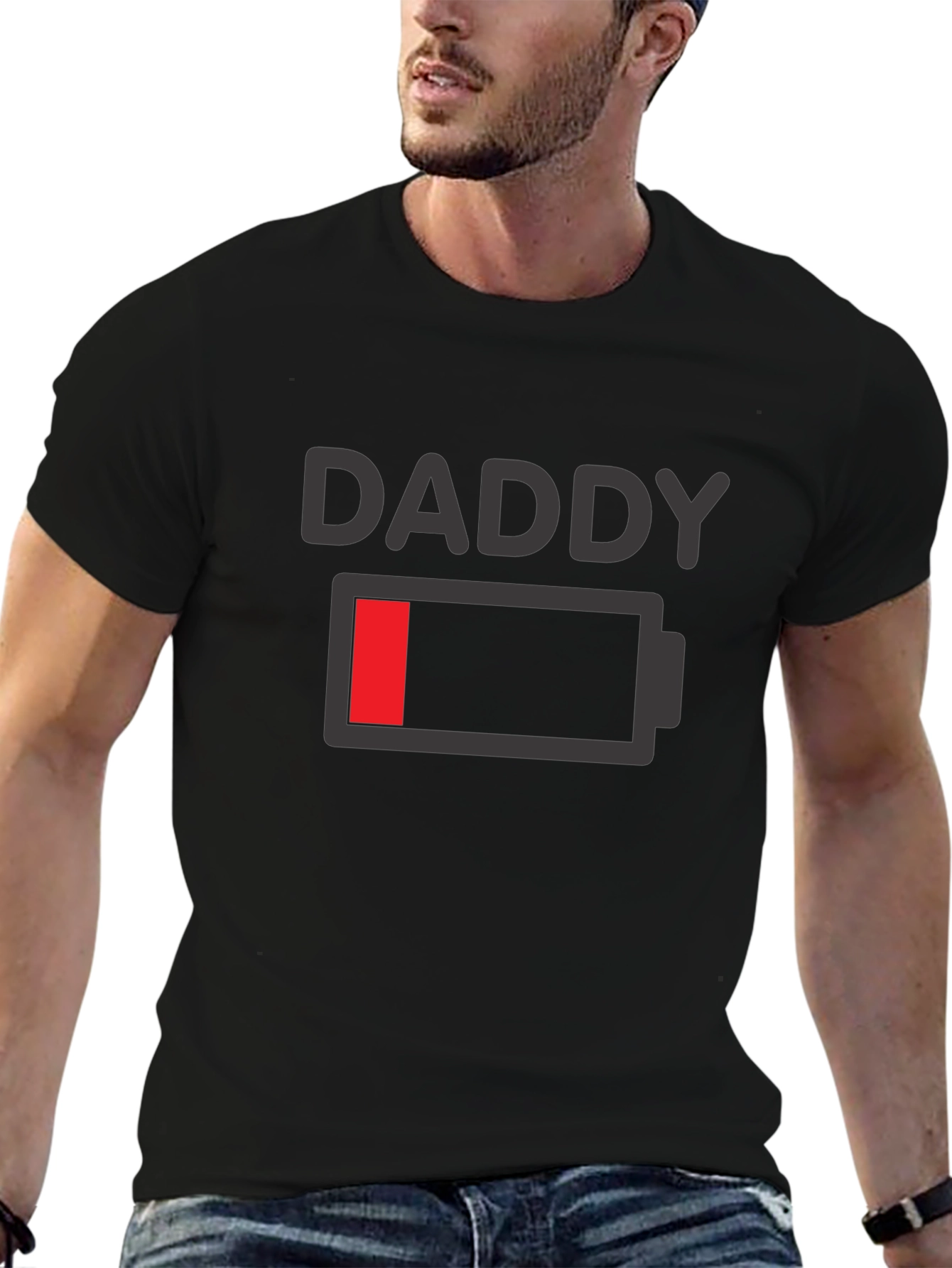 Daddy Low Battery Funny T-Shirt