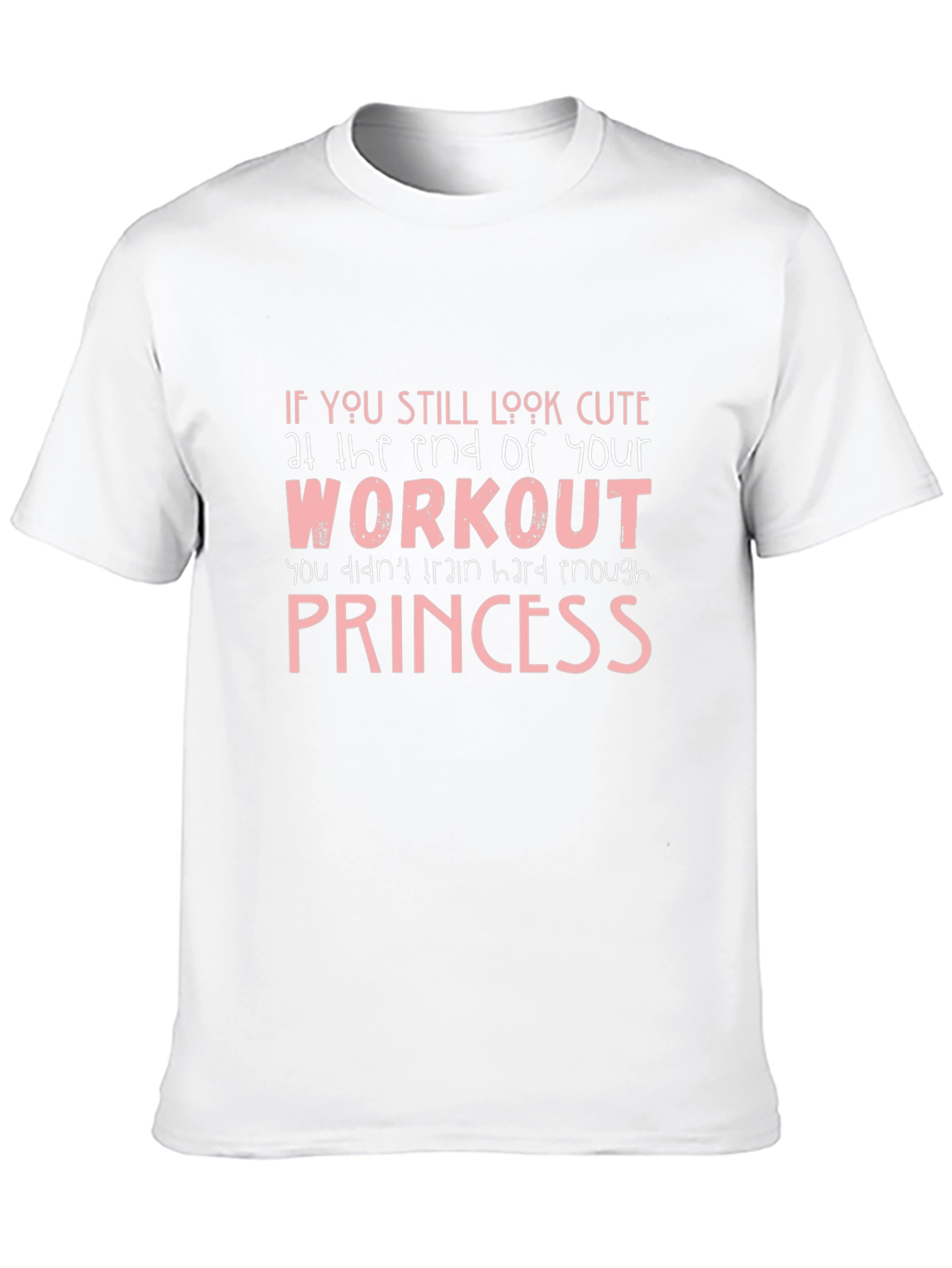 Cute Workout Princess Graphic Tee