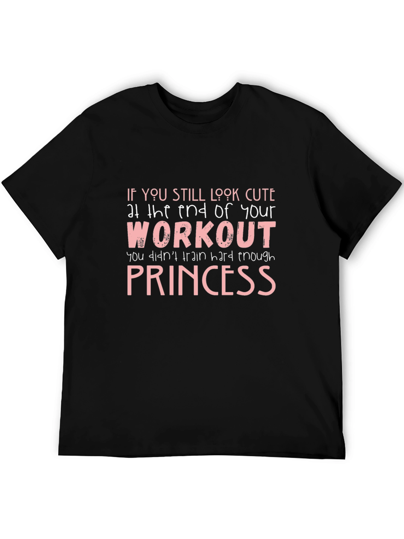 Cute Workout Princess Graphic Tee