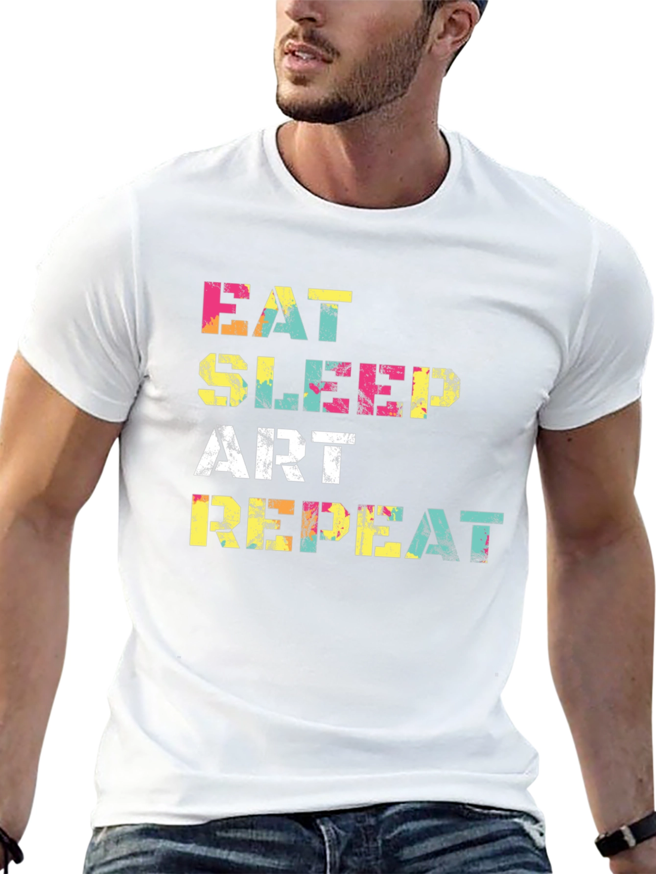 Eat Sleep Art Repeat Graphic Tee