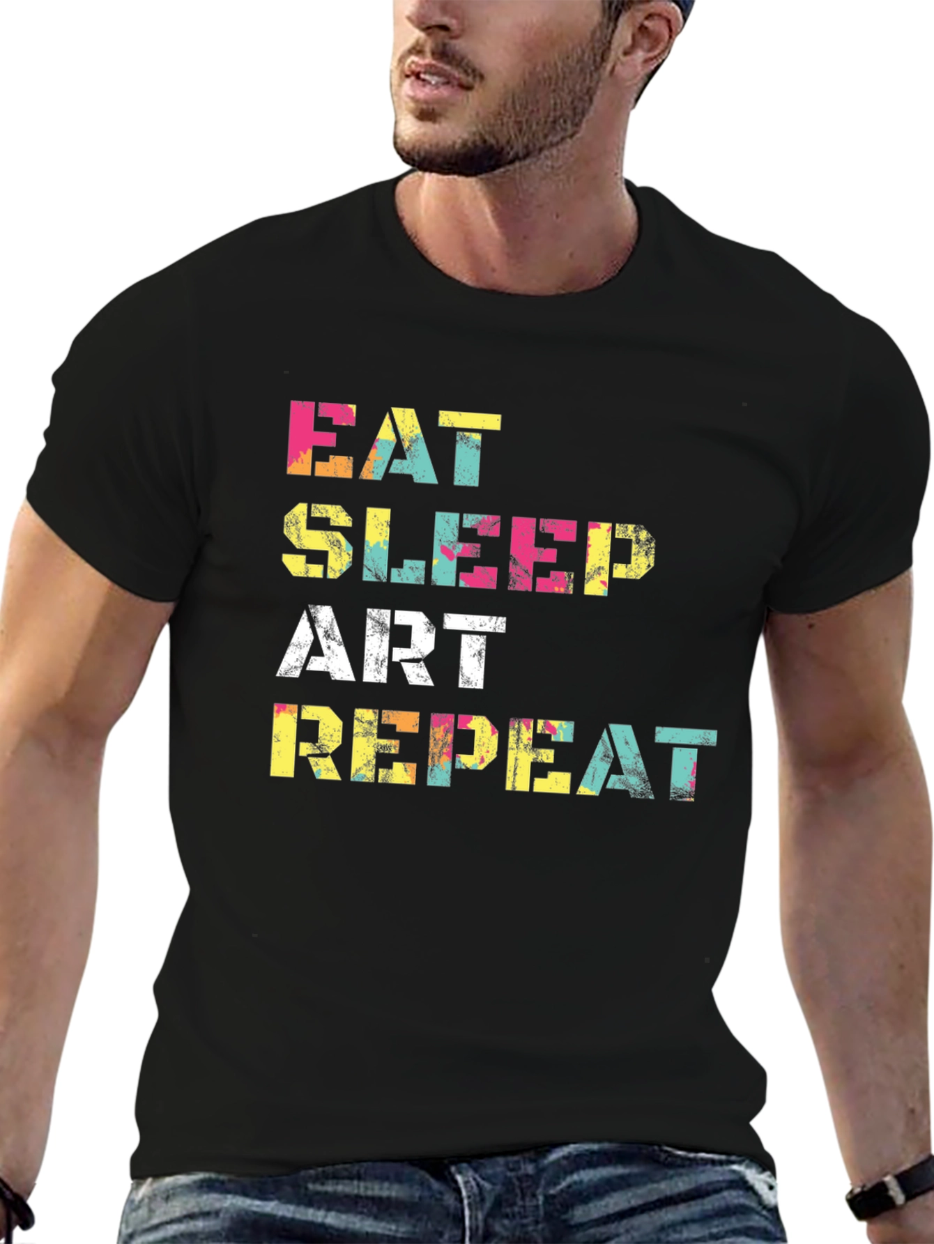 Eat Sleep Art Repeat Graphic Tee