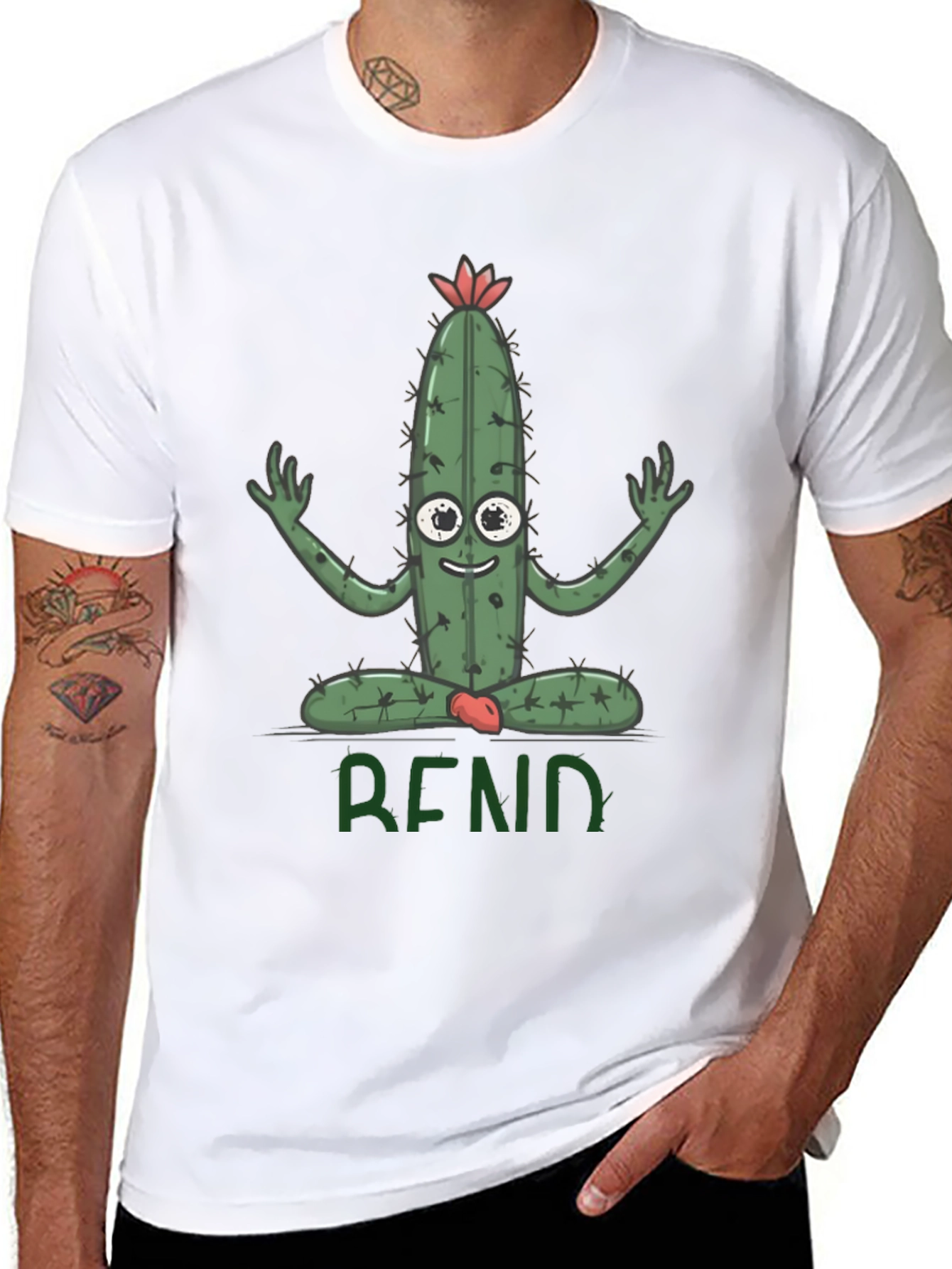 Funny Cactus Yoga T-Shirt - Bend Over Backward