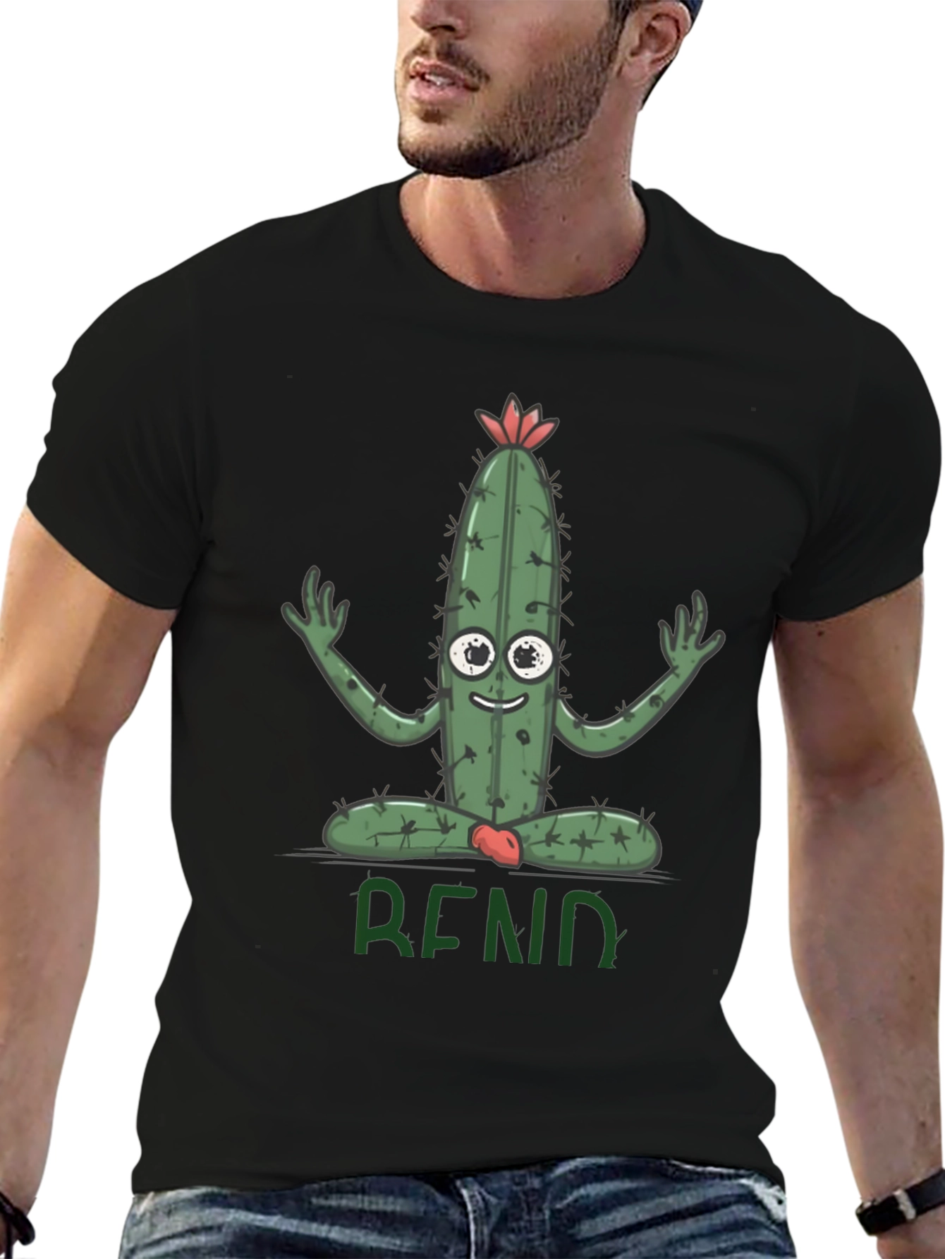 Funny Cactus Yoga T-Shirt - Bend Over Backward