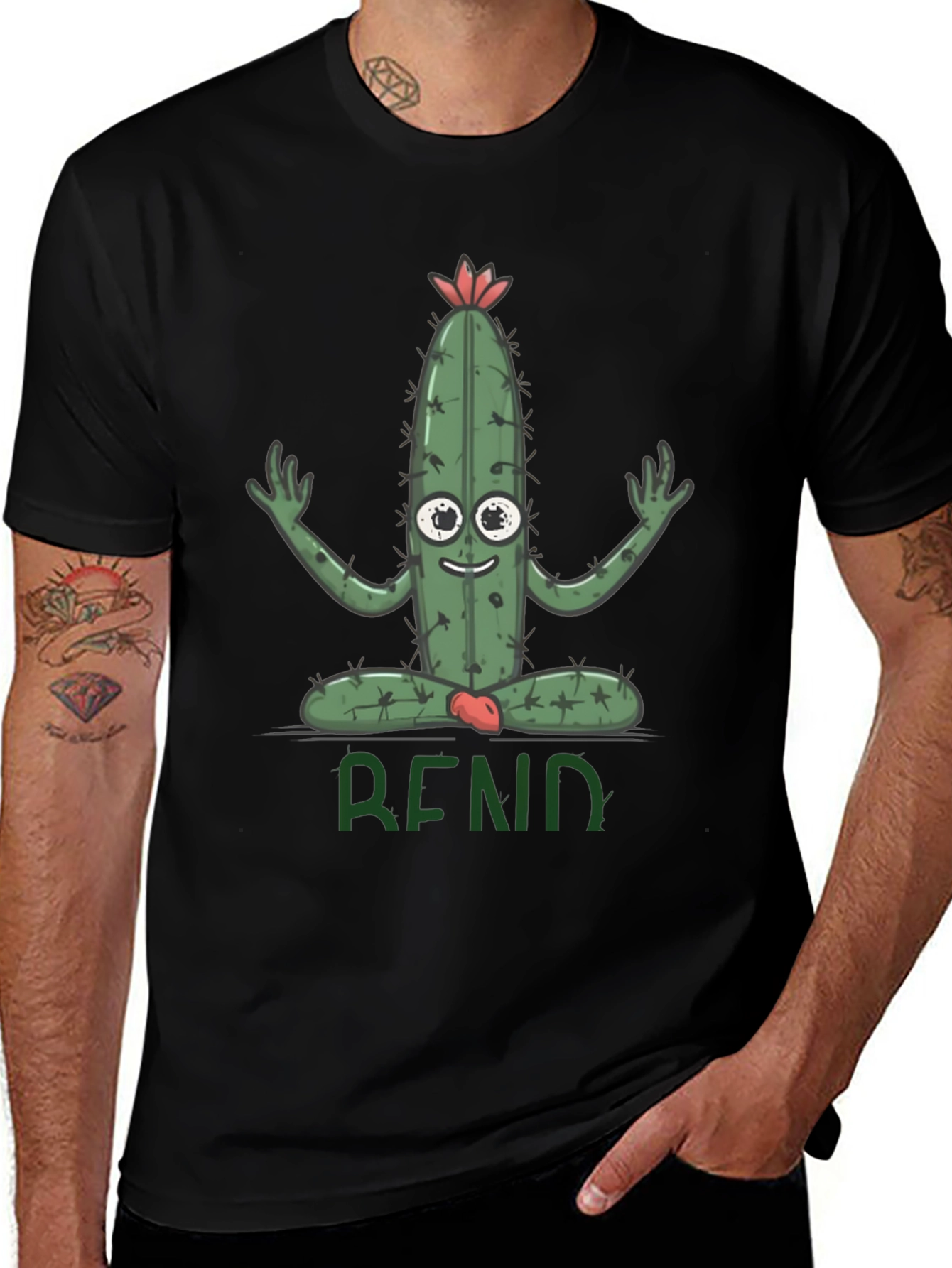 Funny Cactus Yoga T-Shirt - Bend Over Backward