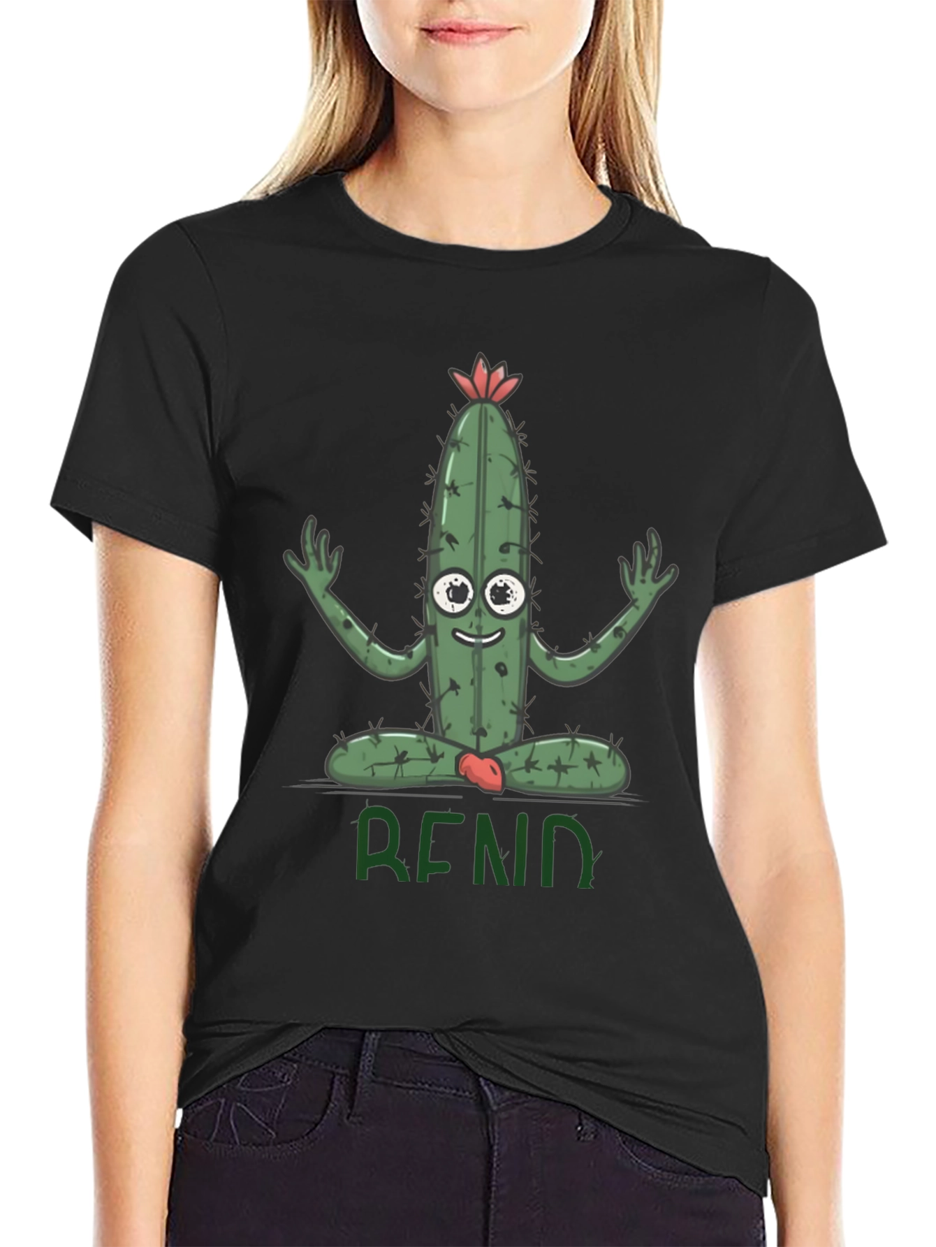 Funny Cactus Yoga T-Shirt - Bend Over Backward