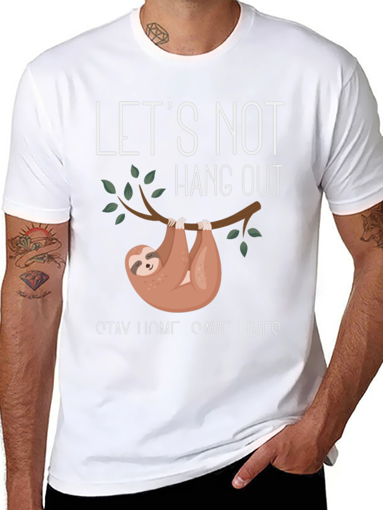Sloth Lets Not Hang Out Graphic Tee