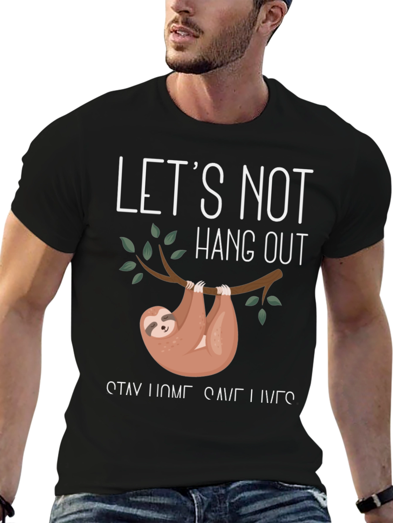 Sloth Lets Not Hang Out Graphic Tee