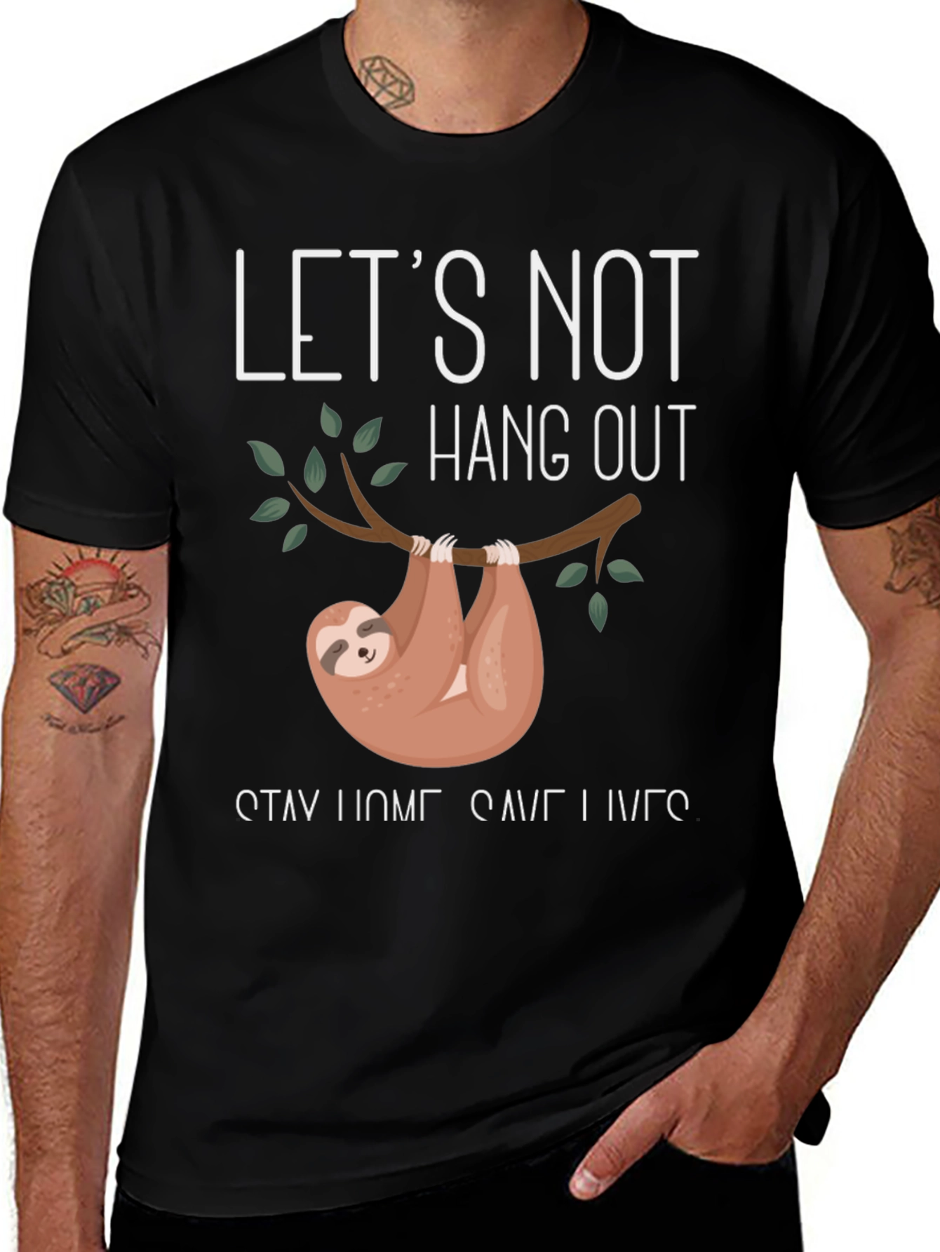 Sloth Lets Not Hang Out Graphic Tee