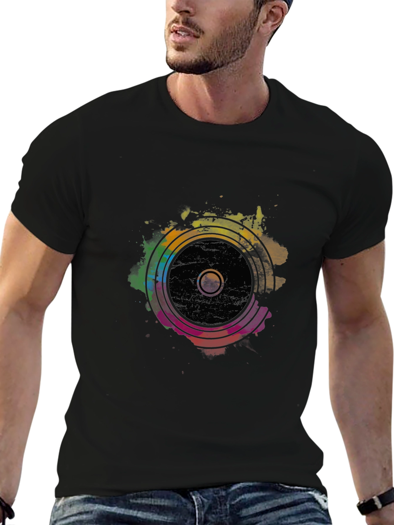 Rainbow Speaker Graphic T-Shirt