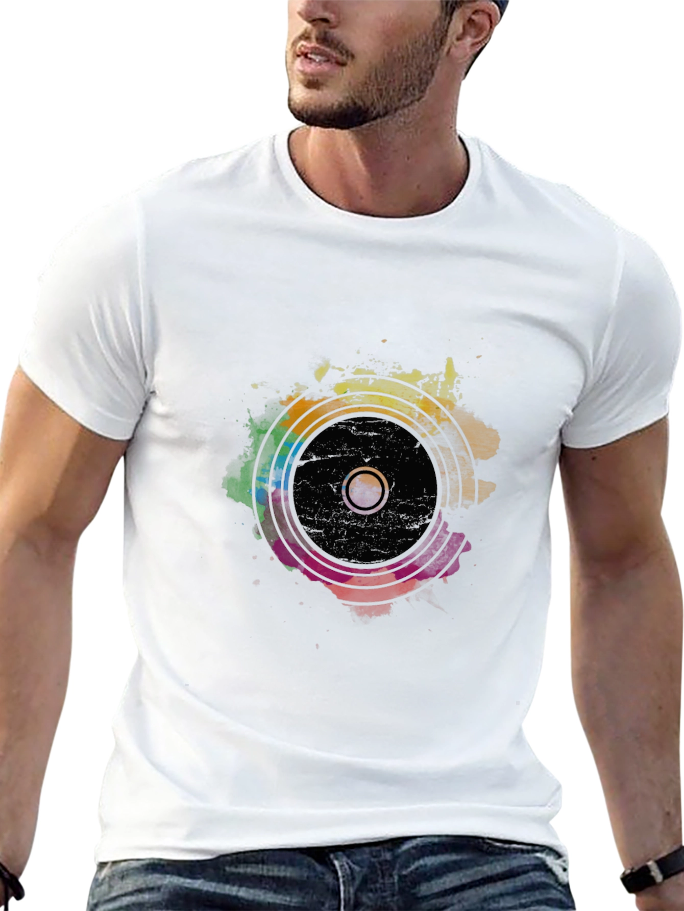 Rainbow Speaker Graphic T-Shirt