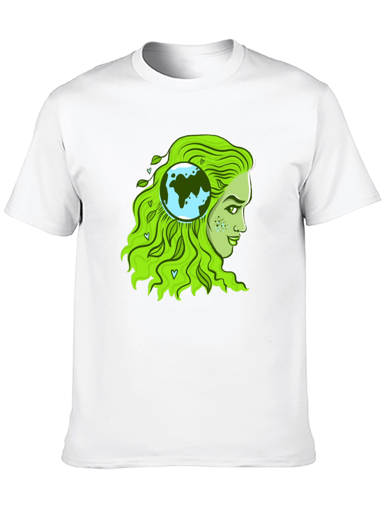 Eco-Friendly Earth Woman Graphic T-Shirt