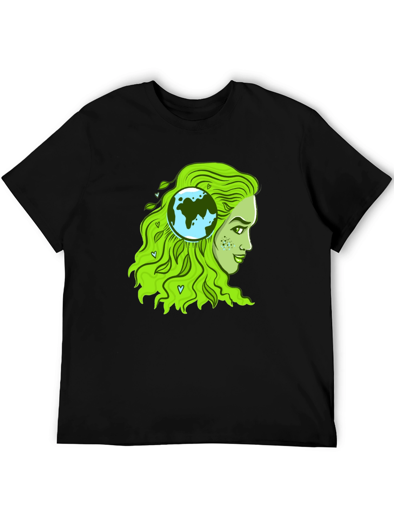 Eco-Friendly Earth Woman Graphic T-Shirt