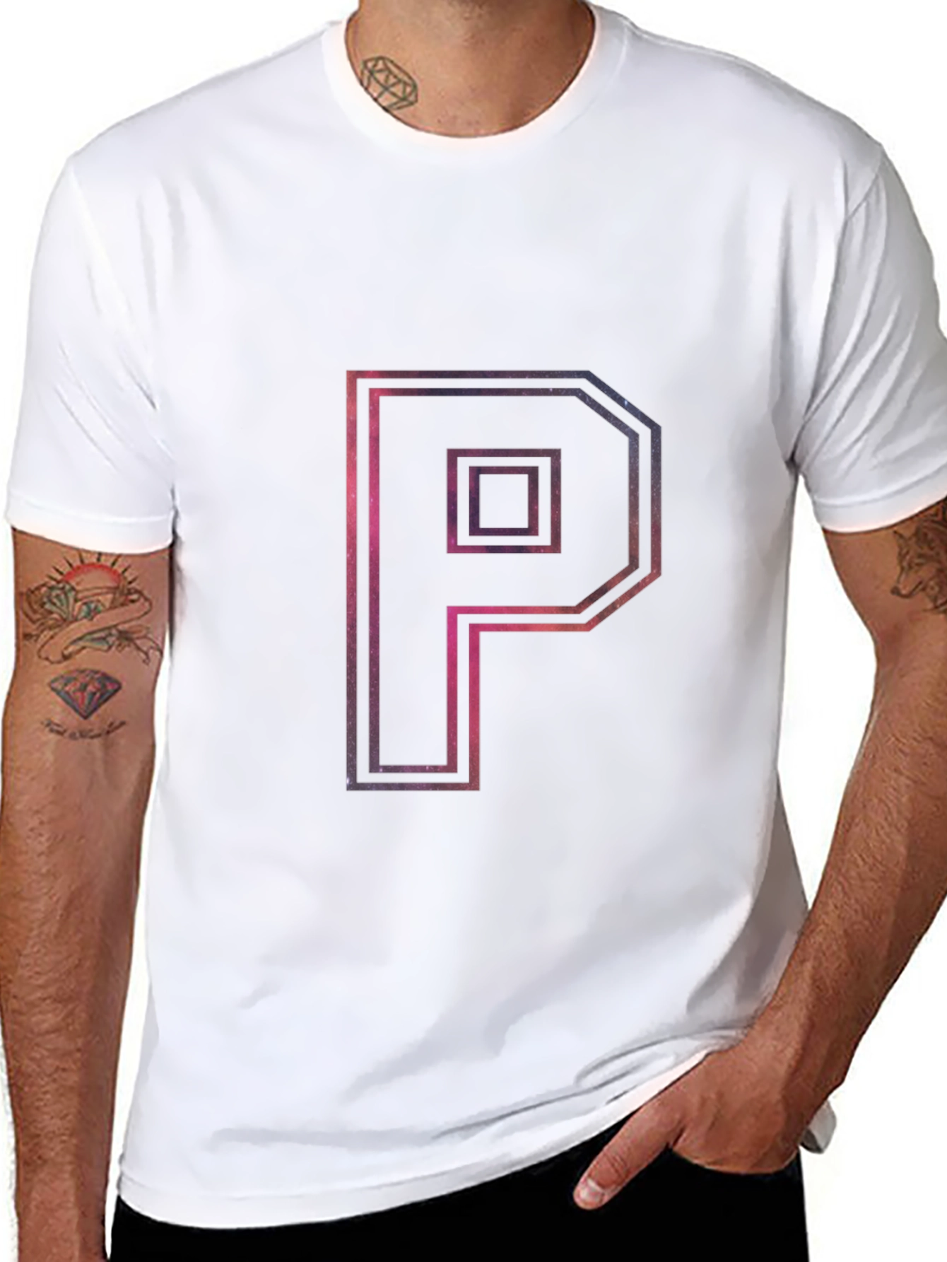 Galaxy P Graphic Tee - Modern Black T-Shirt
