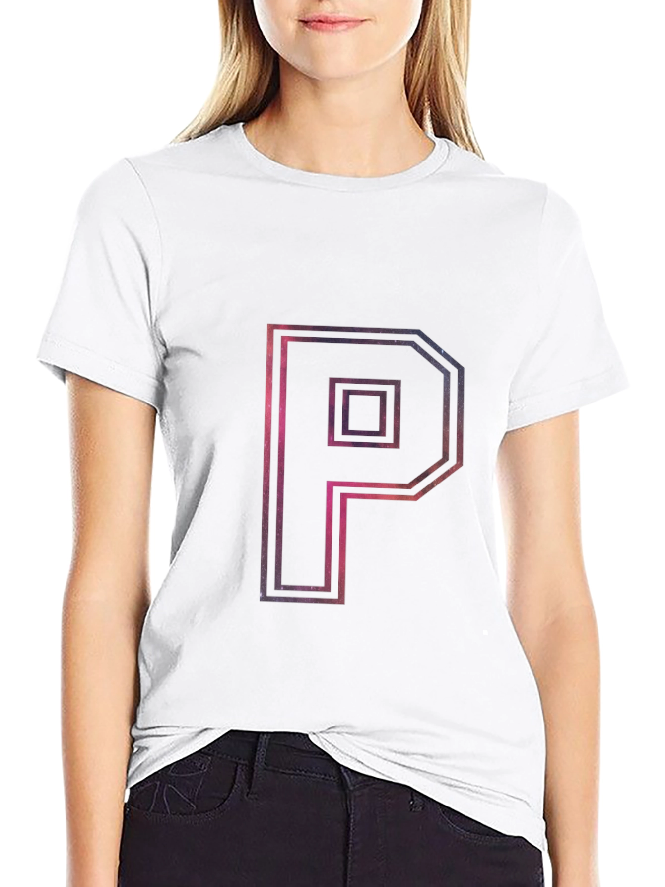 Galaxy P Graphic Tee - Modern Black T-Shirt