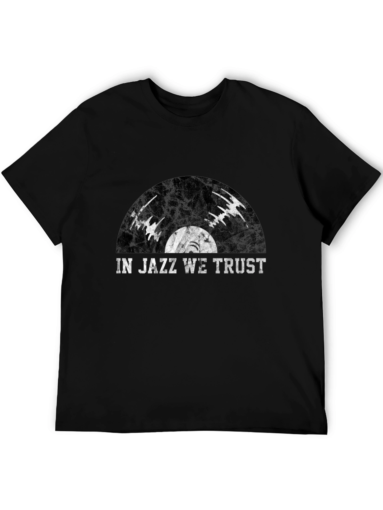 In Jazz We Trust Black Graphic Tee