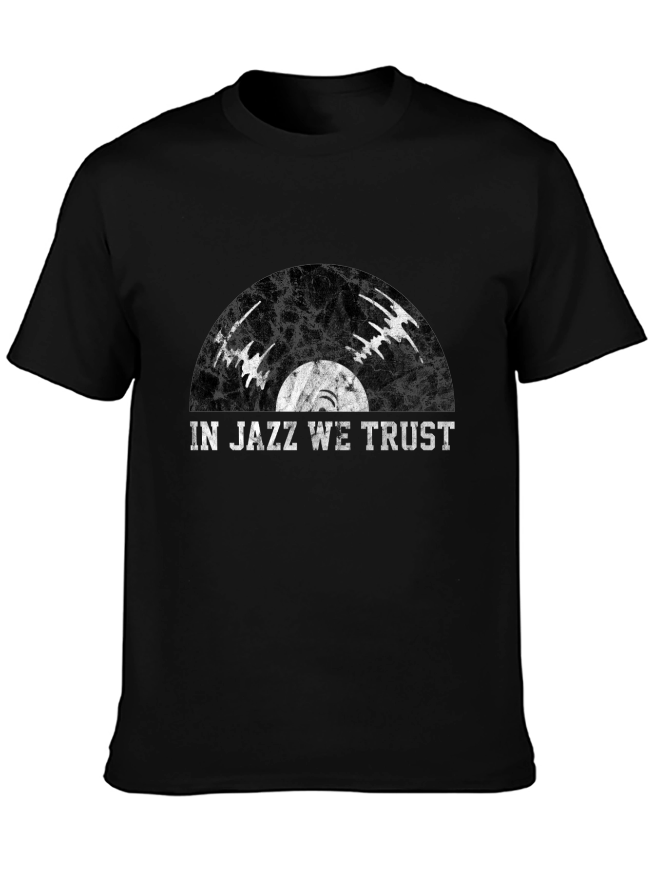In Jazz We Trust Black Graphic Tee